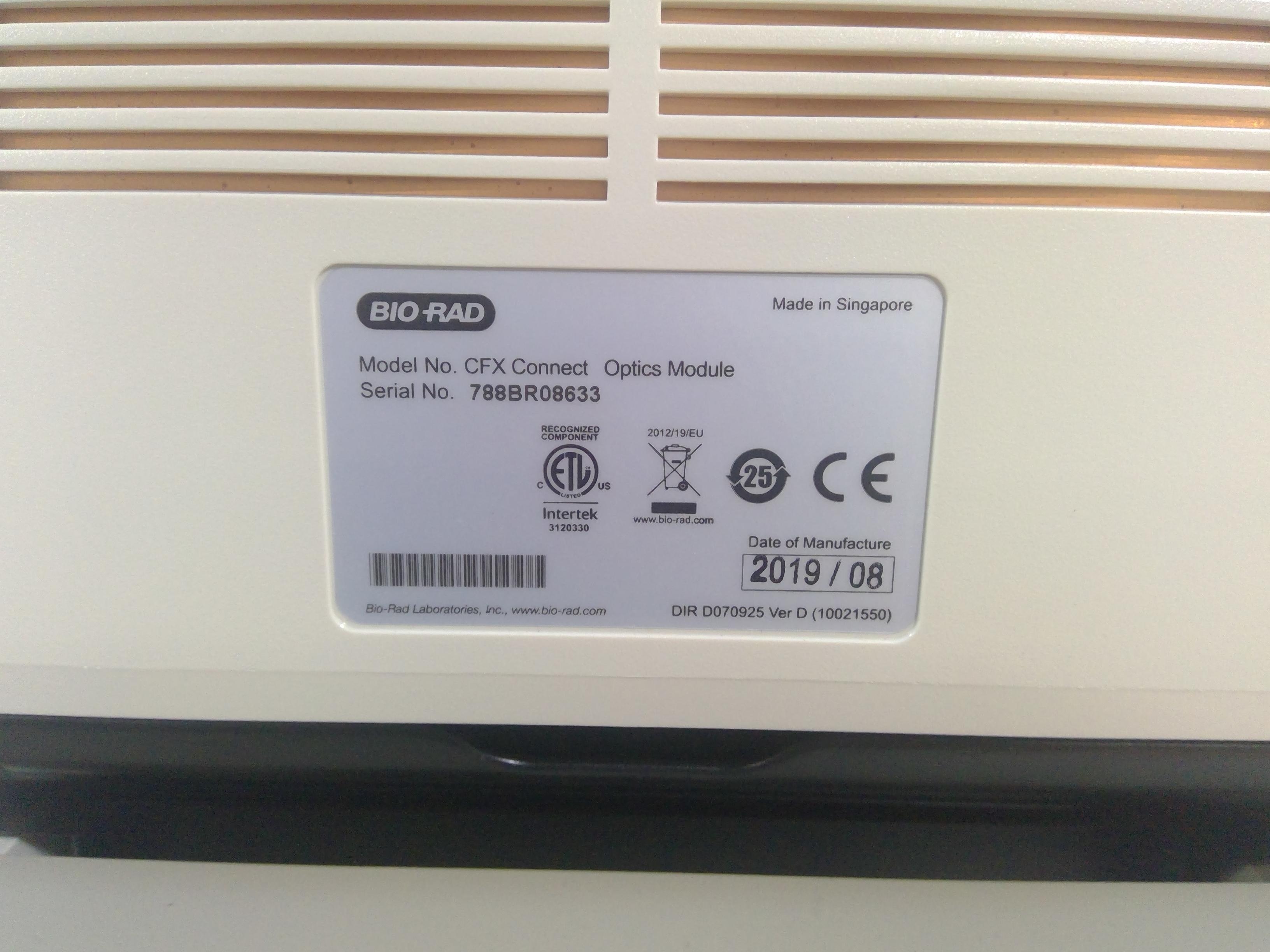 Bio Rad CFX Connect Optics Module for Real-Time PCR Detection 120V 60Hz US