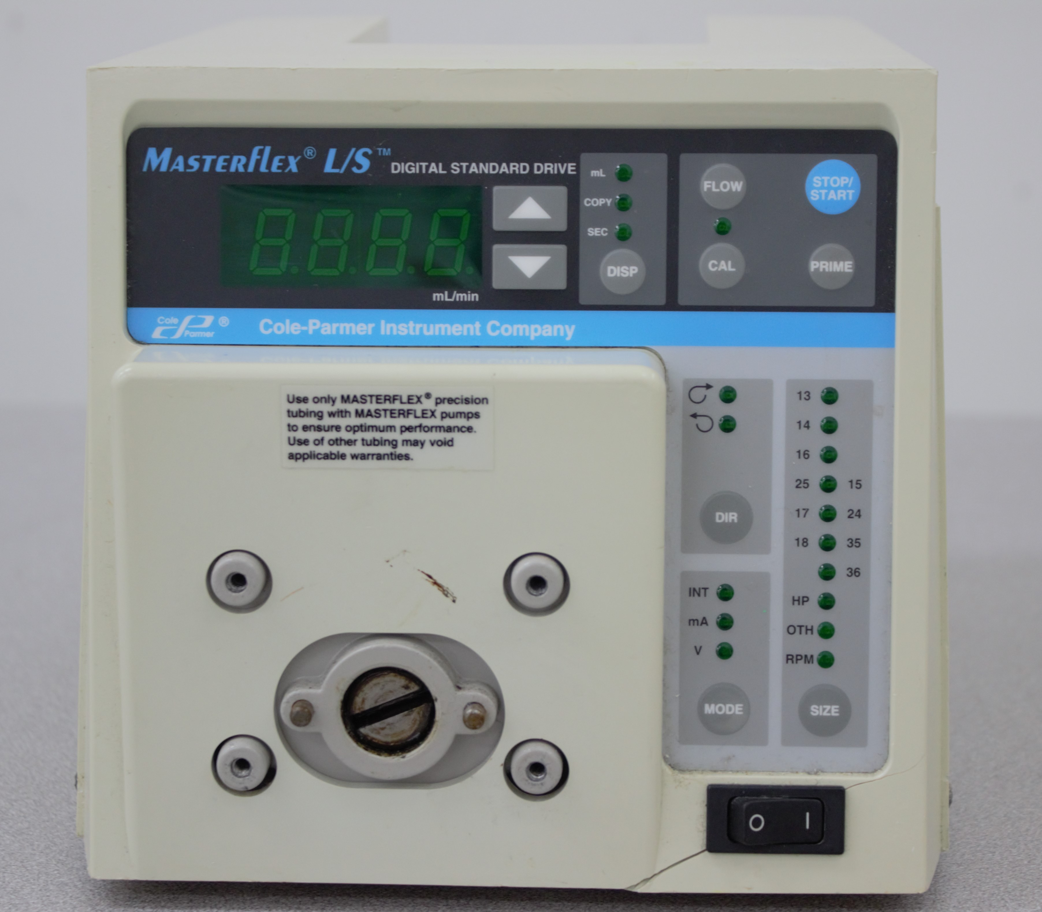 Cole Parmer 7523-50 Digital Pump Variable-Speed Metering Drive 580 mL/min Used