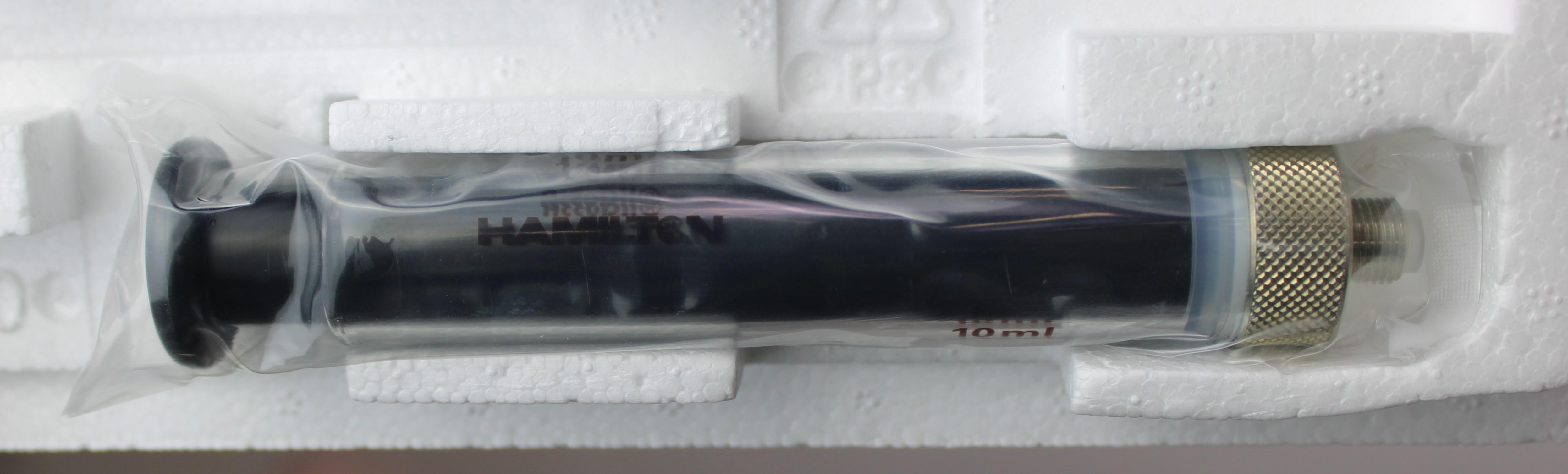Hamilton Model 1010 AD SAL Syringe 10mL Gas Sterilizable M8 Threads