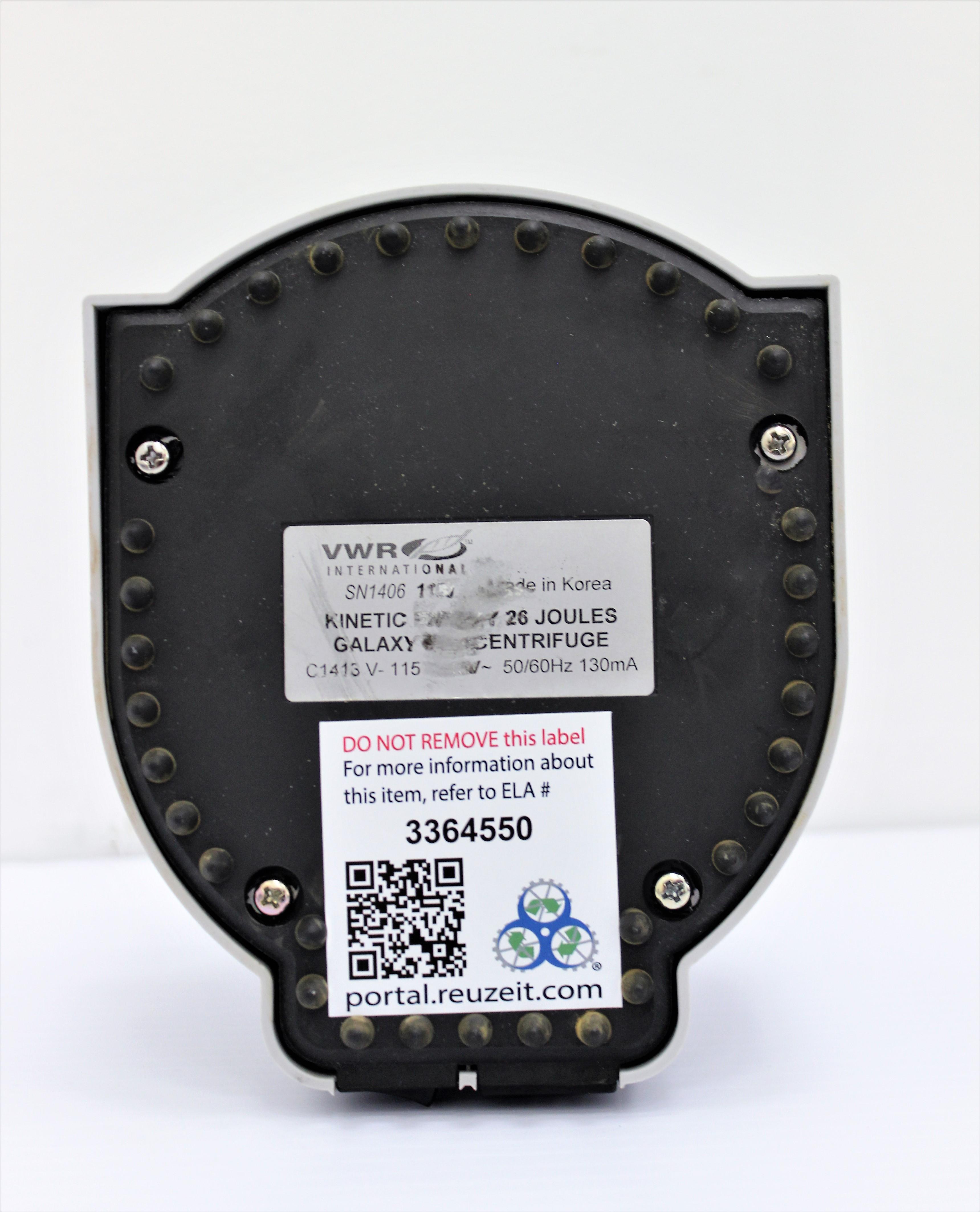 VWR Galaxy Mini Centrifuge Microcentrifuge 6000 RPM 8 Tube Adapter Used