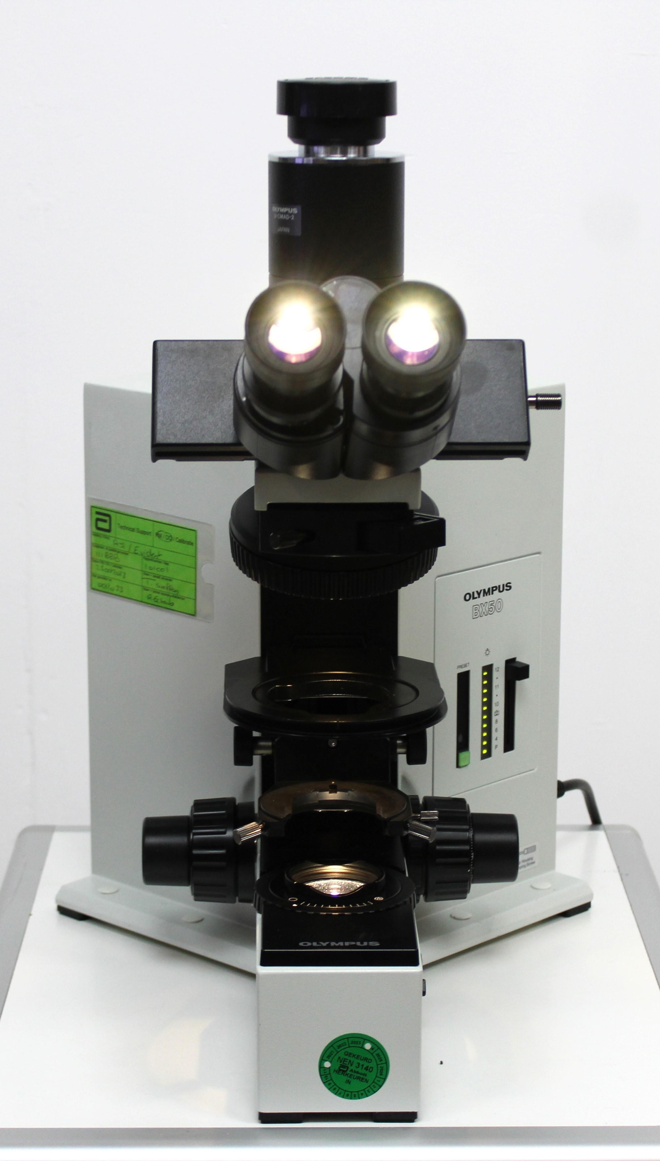 Olympus BX50F4 Microscope Robust Optical Performance Halogen Light