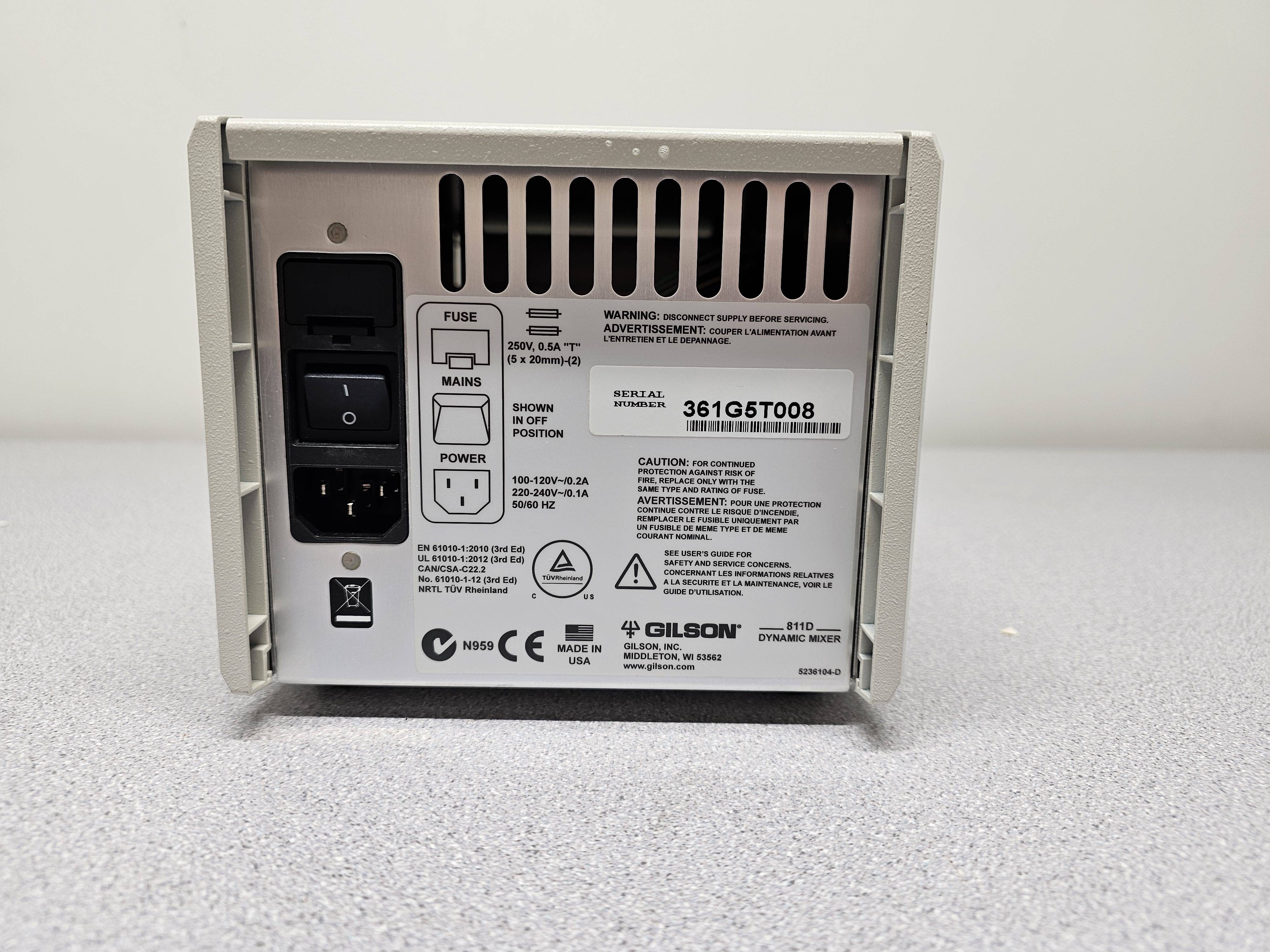 Gilson 811D HPLC Mixer Module High-Efficiency Dynamic Mixer 120V 60Hz Used