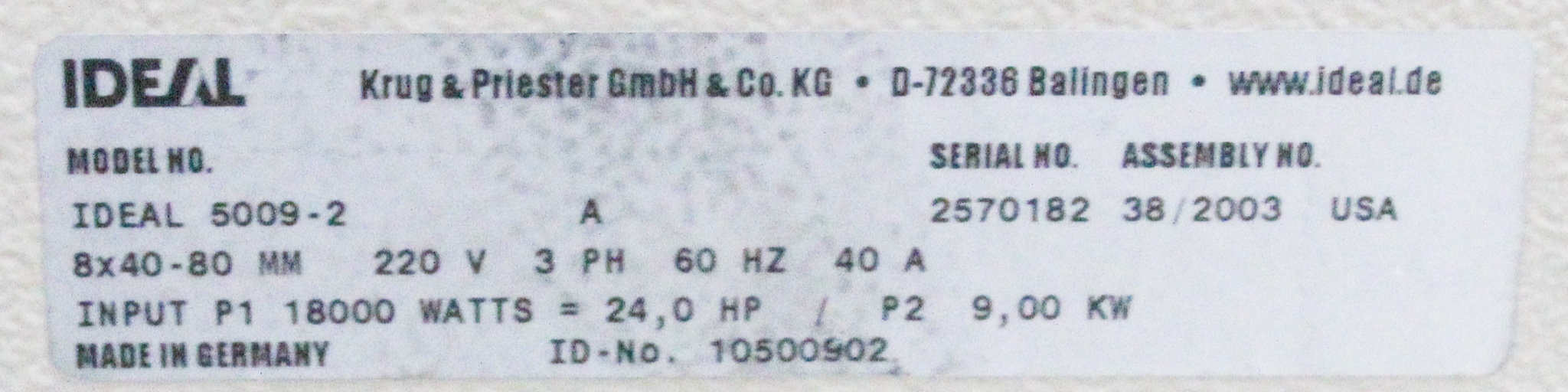 MBM Ideal Destroyit 5009 Industrial Shredder Conveyor Cross Cut 600 Sheets