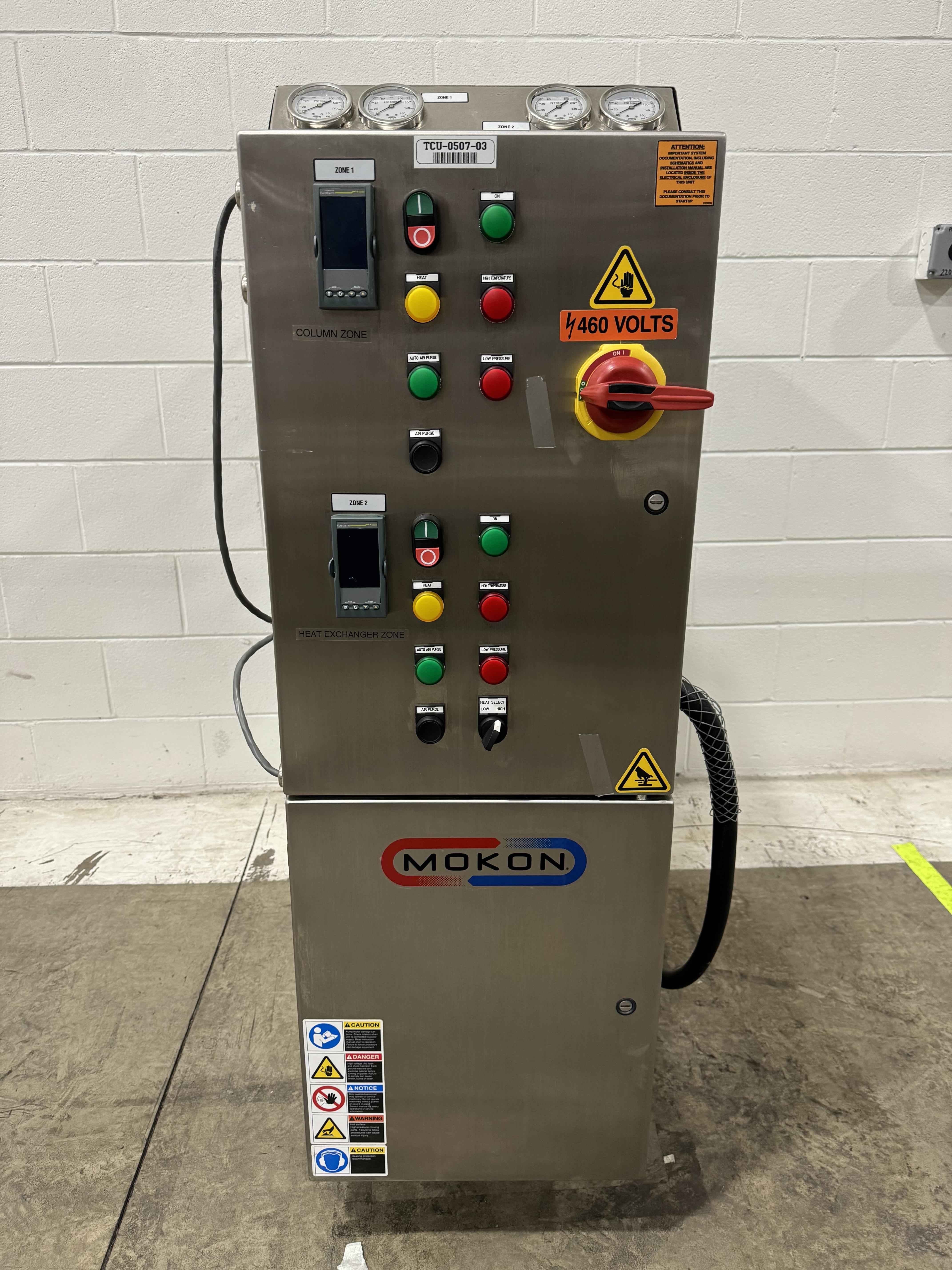 Mokon DZ4300AGE Dual Zone Industrial Water Heater 24kW Per Zone 25 GPM @25Psi