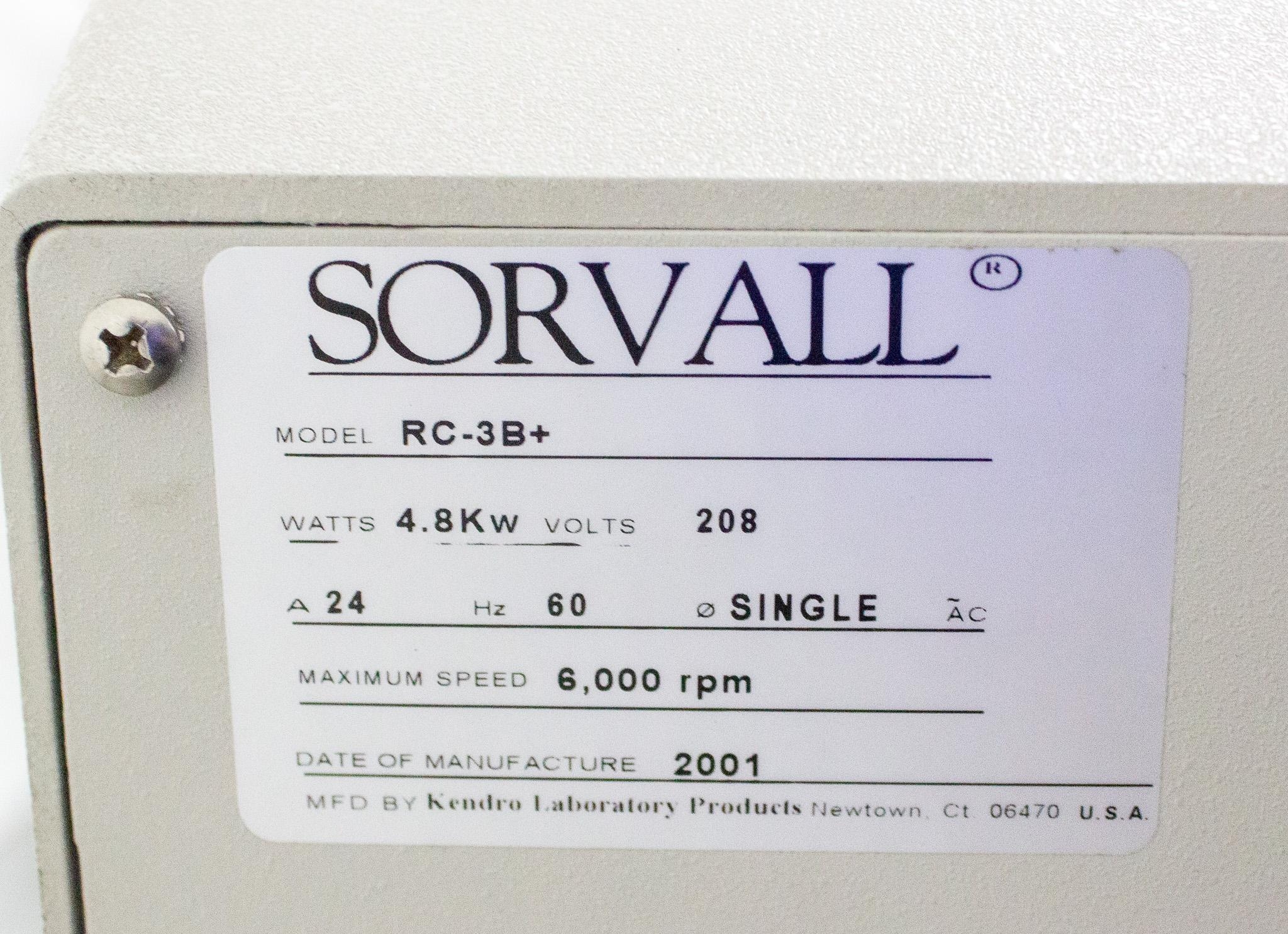 Kendro Sorvall RC 3B+ Centrifuge -20C to 40C 6000RPM 6x1400mL CFC-Free