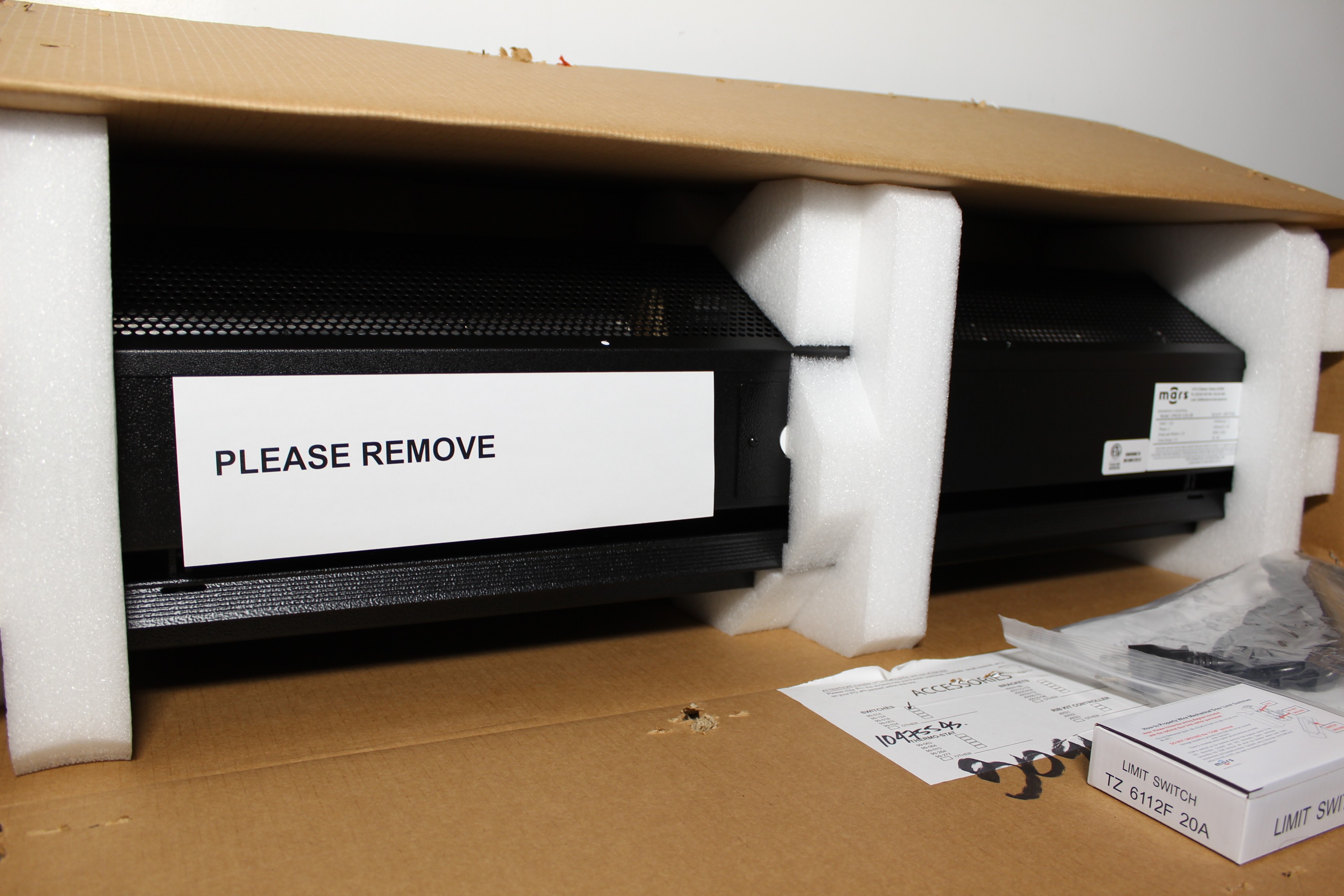 Mars LPN236-1UA-OB Air Curtain Unheated for Sanitation 7' Max Height 1/6HP