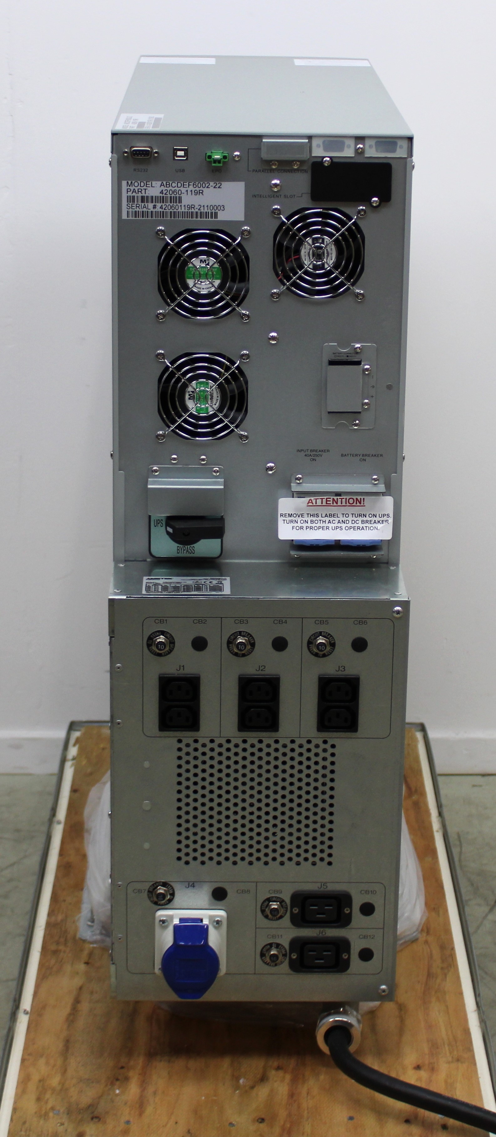 Powervar Security Plus II UPS ABCDEF6002-22 High Load Capacity 6000 VA