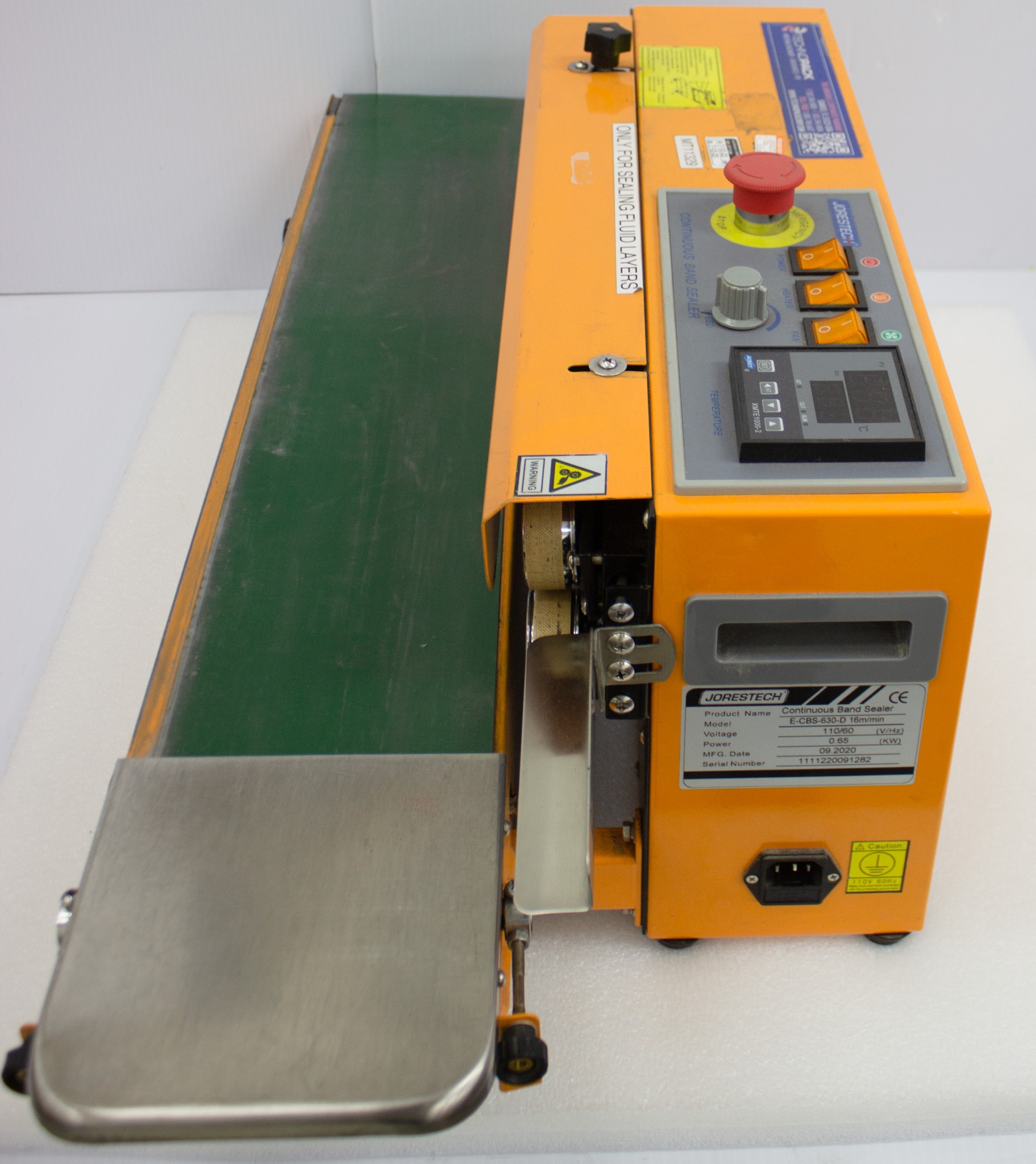 Jores Technologies Continuous Band Sealer Bag Closer 300C 10mm Seal Used