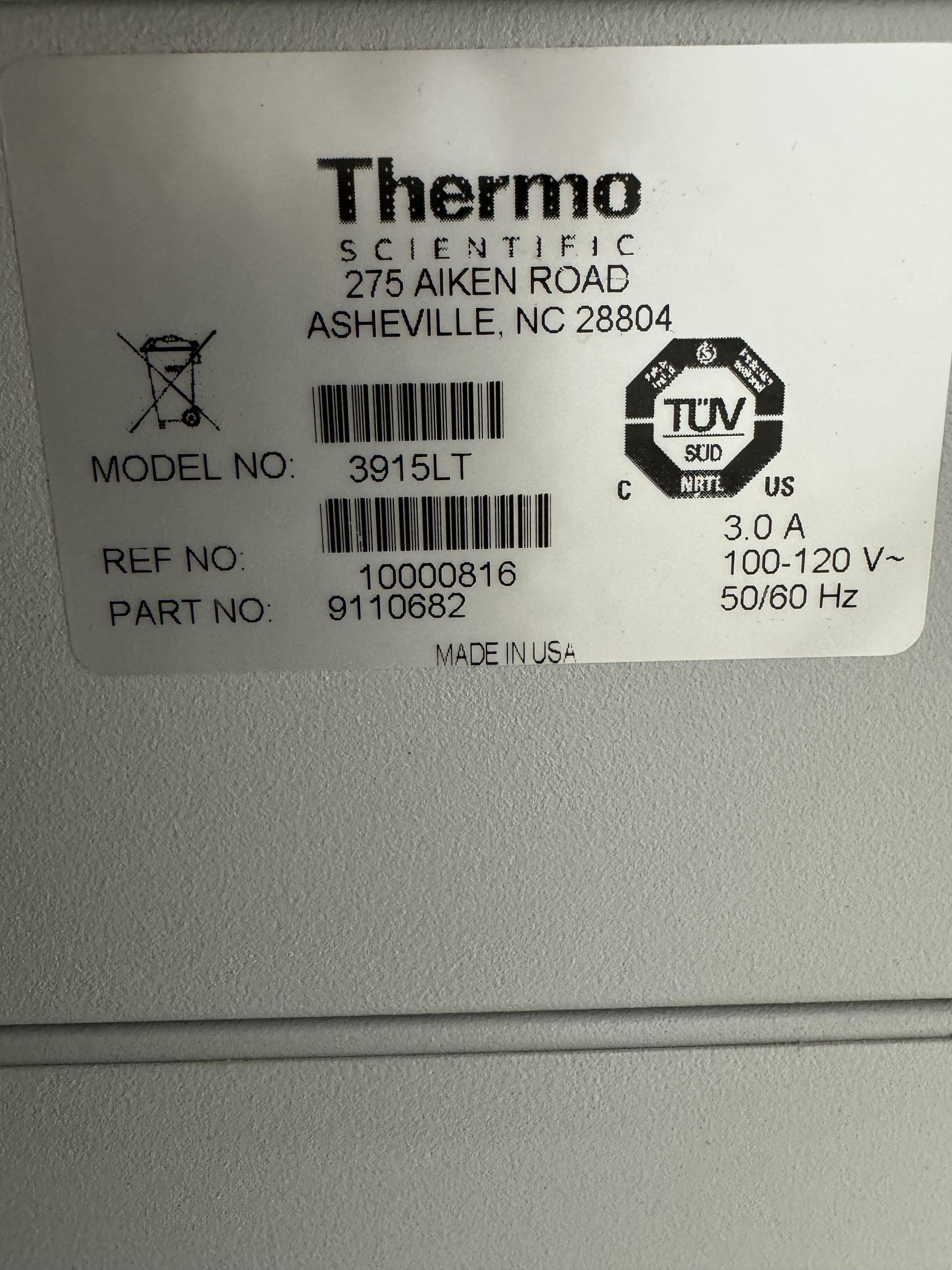 Thermo 3915LT Peltier Cooled Incubator 185L, 15-40C No Lighting