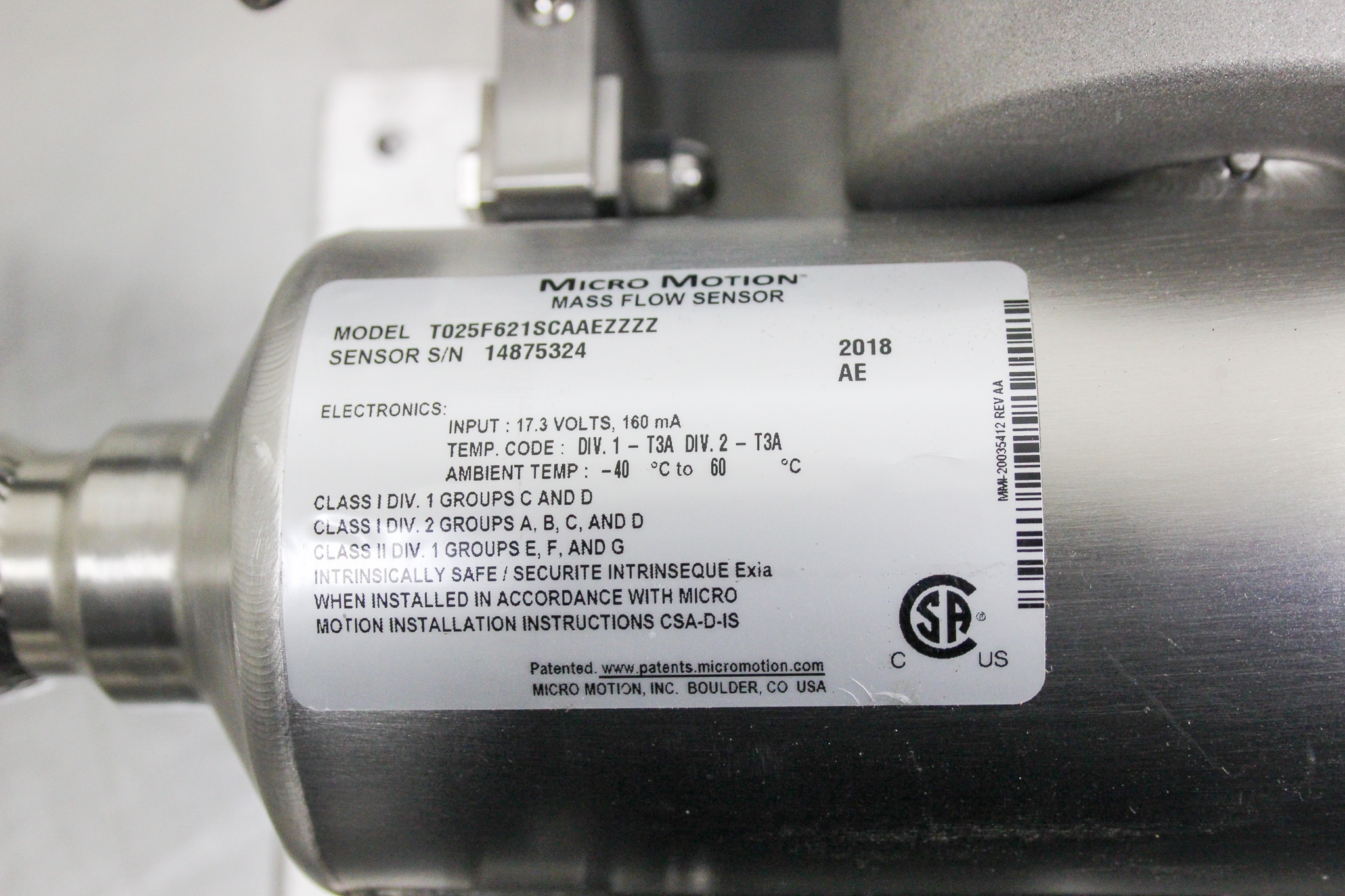 Micro Motion 2700 Transmitter Mass Flow Sensor Used Condition G No Cables