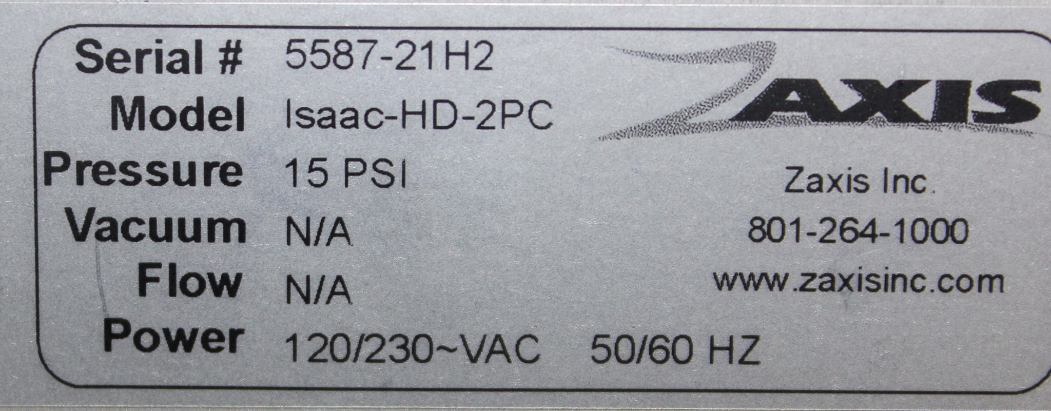 Zaxis Isaac-HD-PD Leak Tester Multi-Test Capabilities Small Footprint