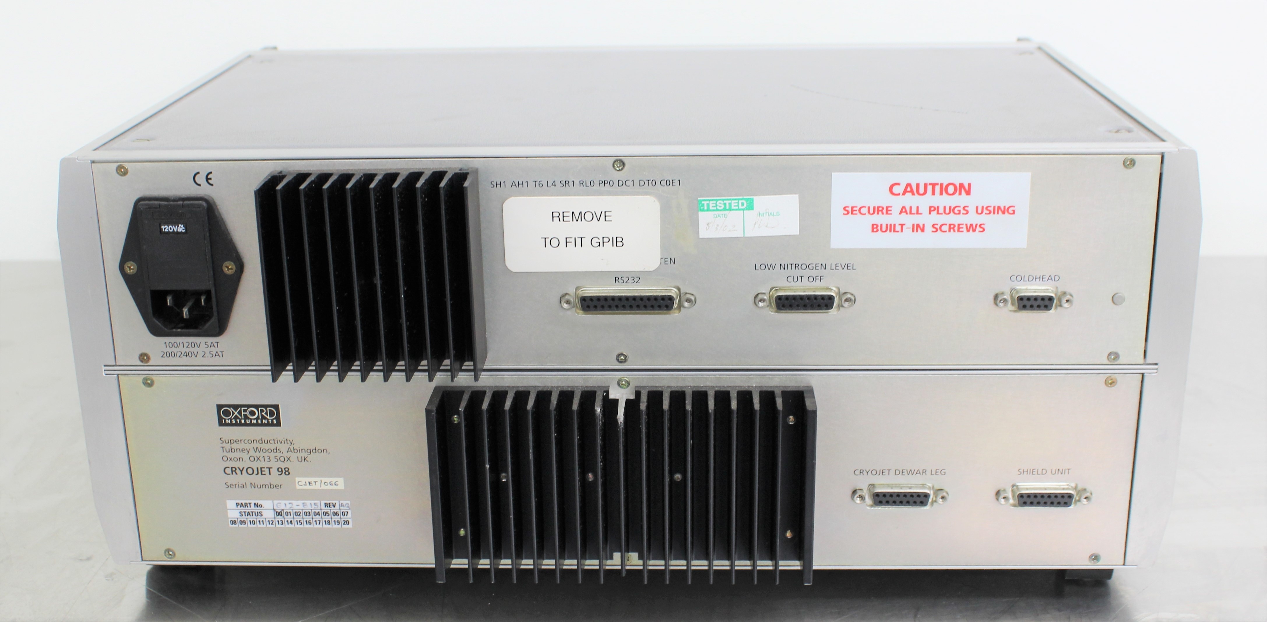 Oxford Cryojet 98 Controller Crystallography Cooling 100K 10min Standalone