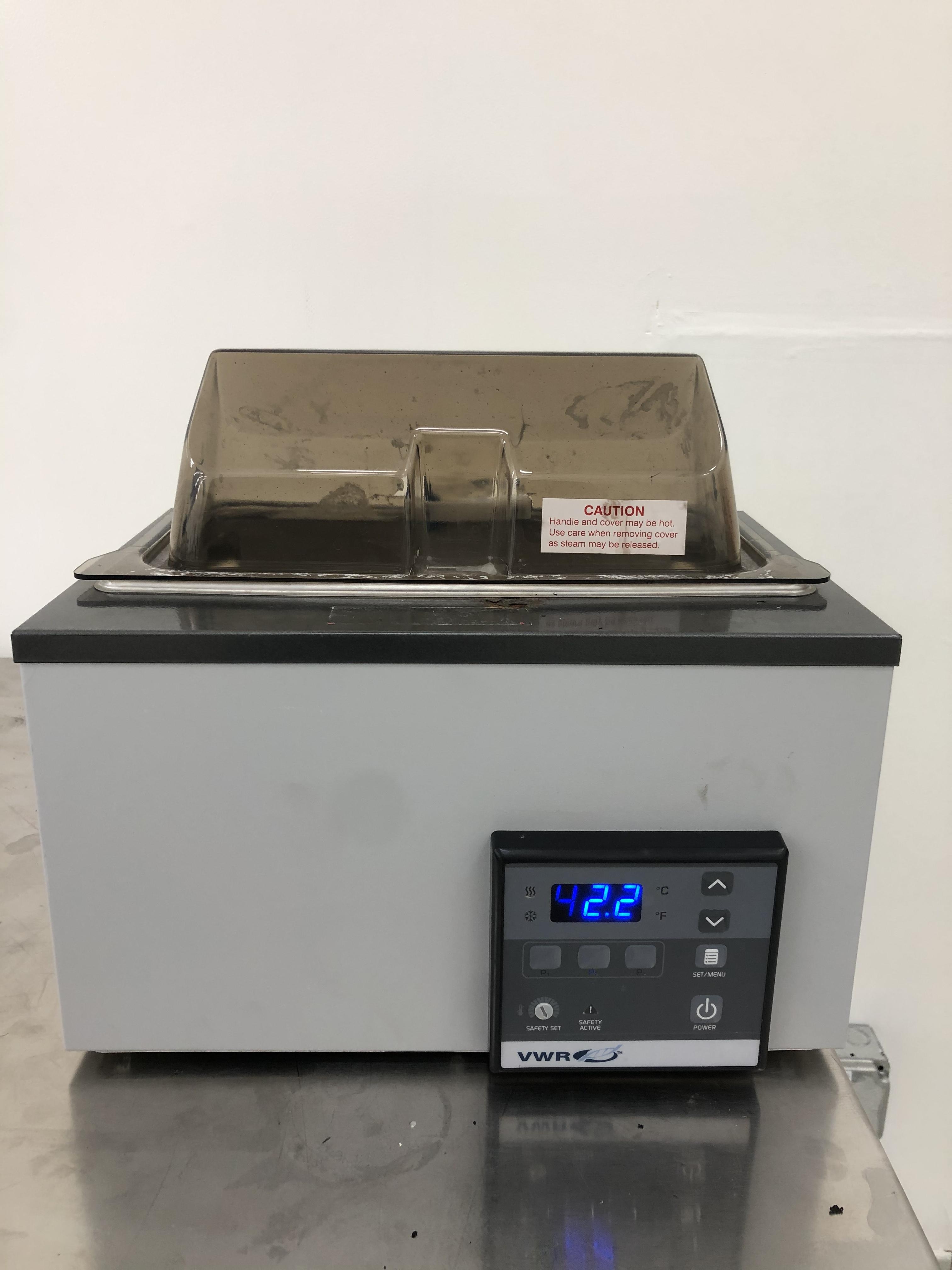 VWR Model 5L Water Bath 5L Dual Thermostat Microprocessor 120V 60Hz Used