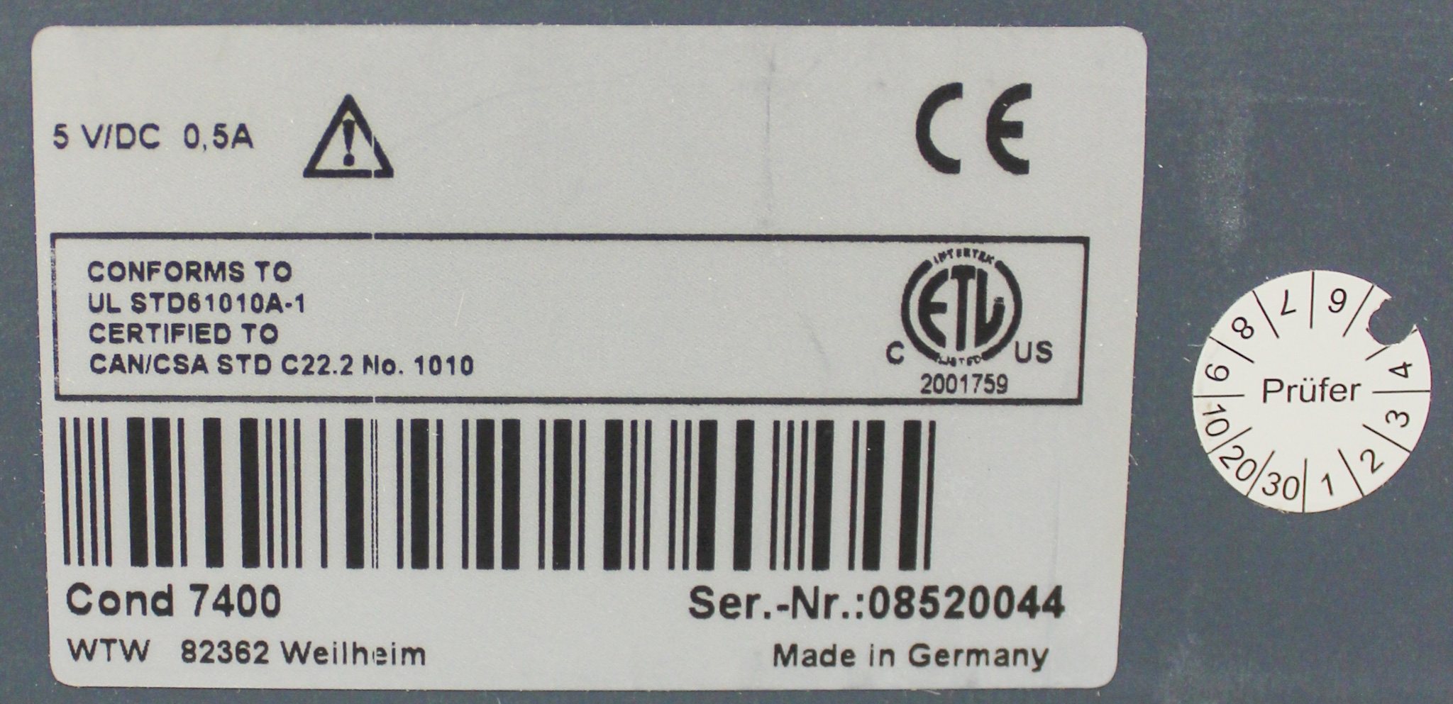 WTW 7400 Conductivity Meter High-Performance Lab Data Logging