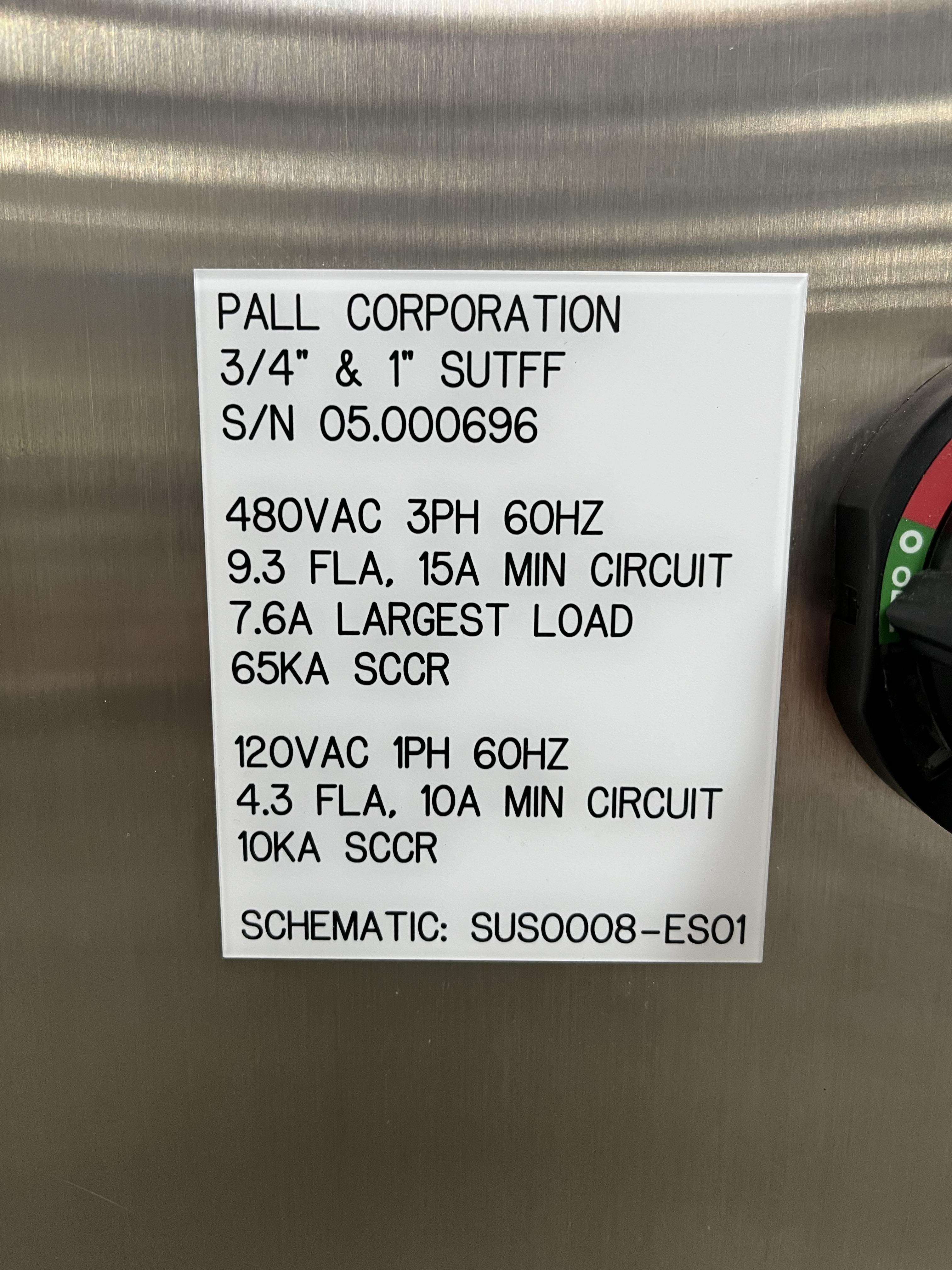 Pall Allegro Single Use TFF System-Filtration Automated 220V 1000 L/hr