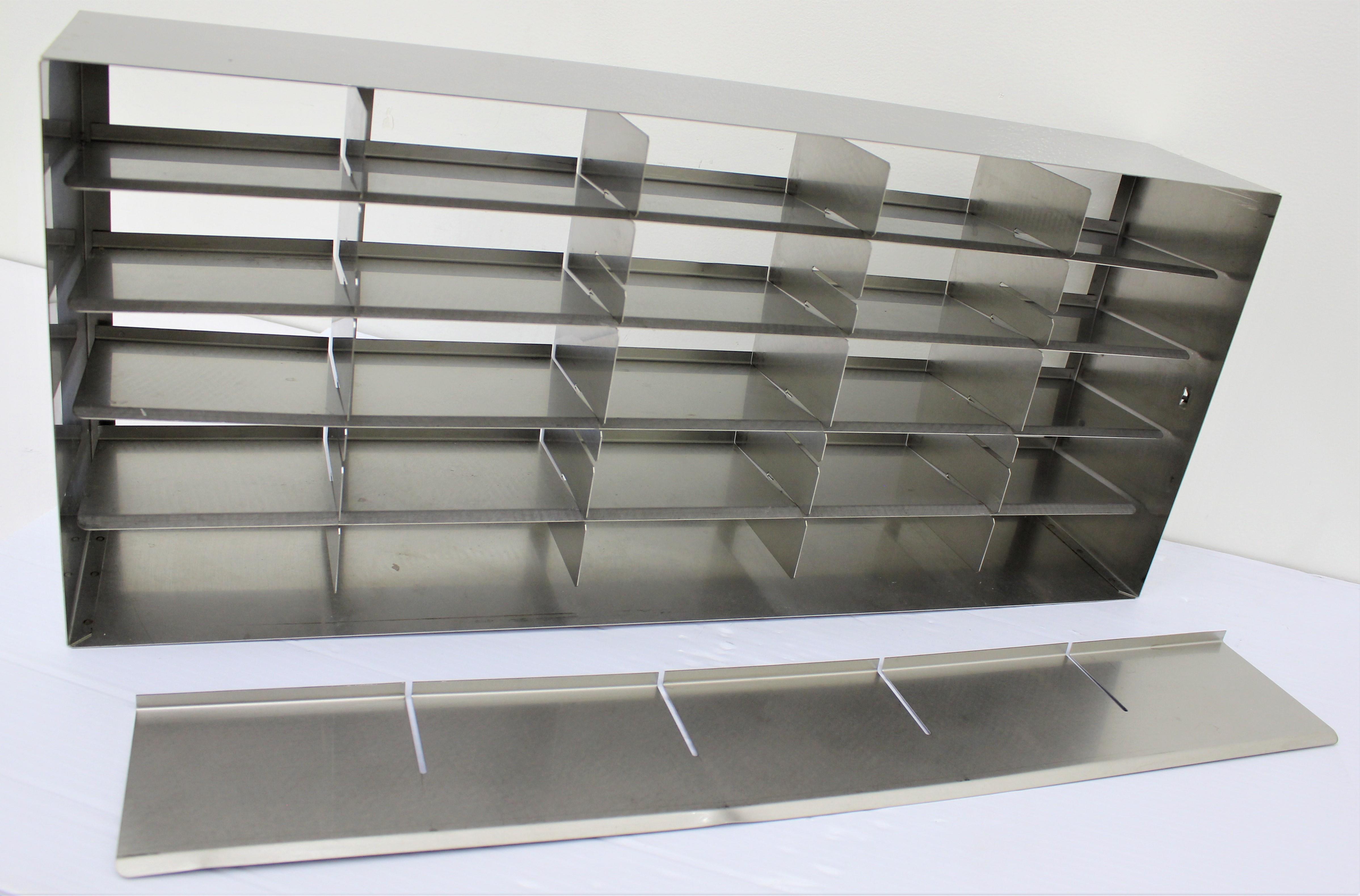 Stainless Steel Freezer Racks ULT Model Holds 25 Boxes -80C Cold Storage