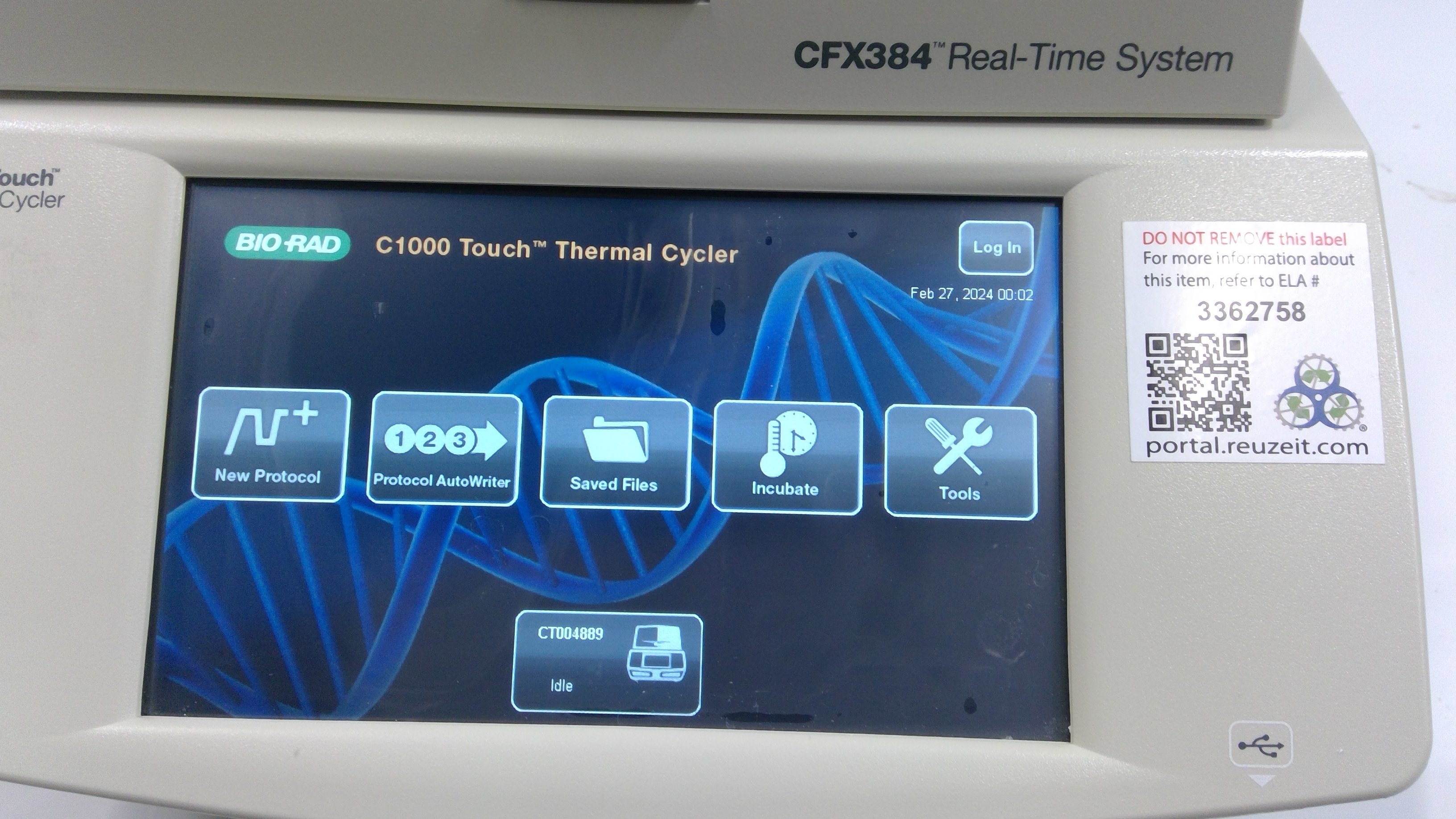 Bio Rad C1000 with CFX384 Thermal Cycler PCR System 96-Well Fast Module
