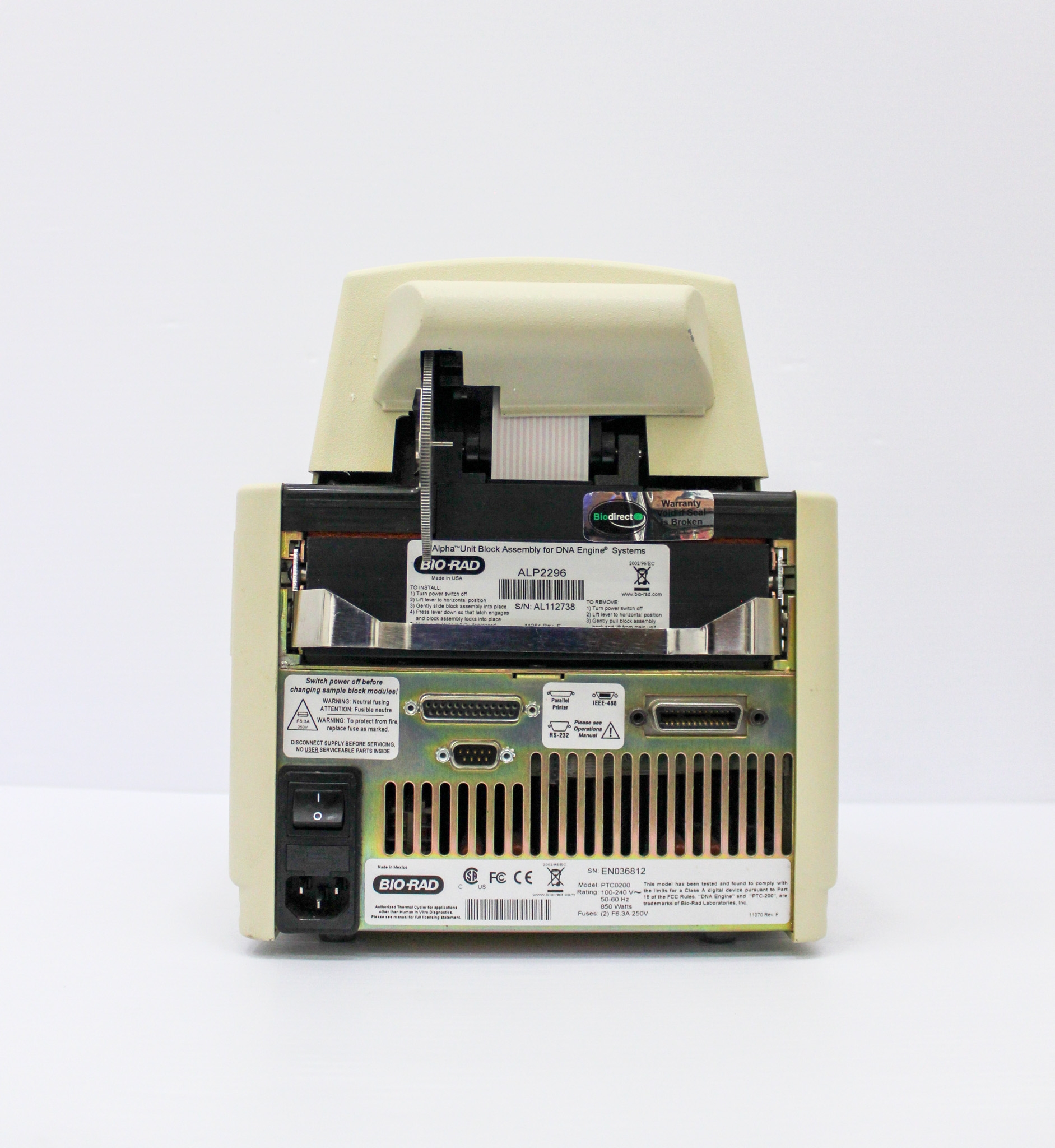 Bio Rad PTC0200 DNA Engine Thermal Cycler 96-Well High Throughput PCR