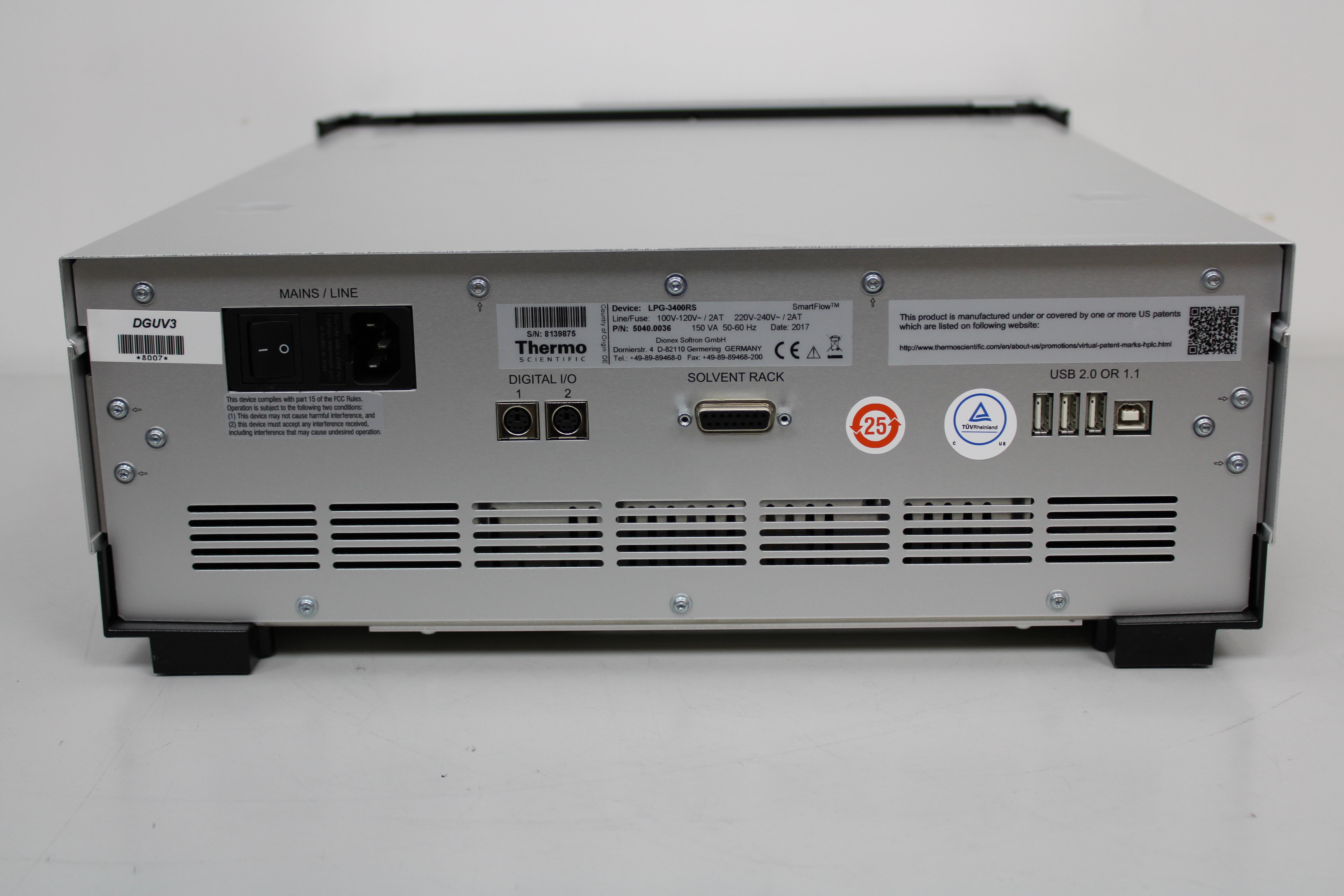 Thermo Dionex UltiMate 3000 LPG-3400RS UHPLC Pump Serial Dual-Piston Quaternary