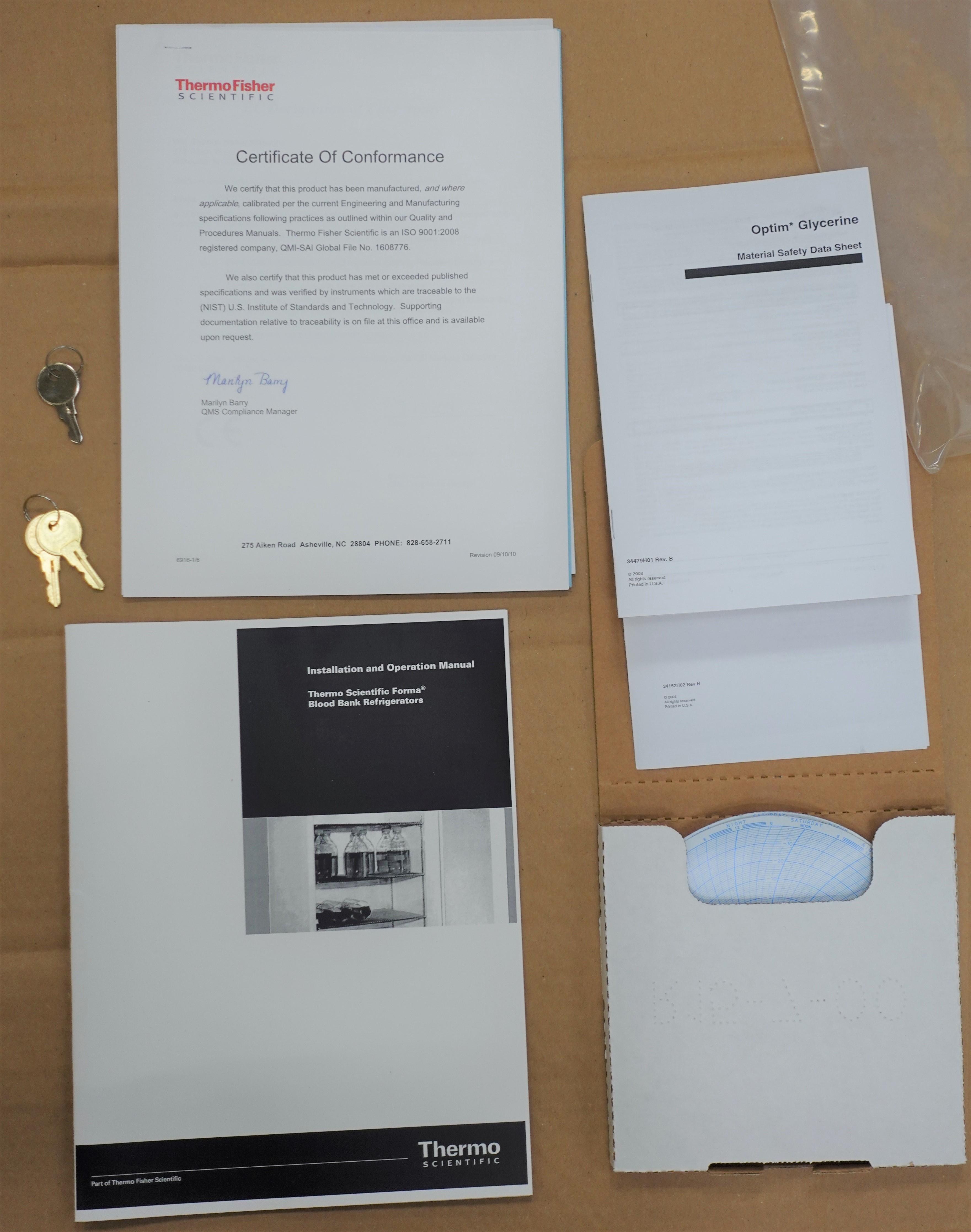 Thermo FRBB2304V22 Blood Bank Refrigerator 23.3 CU. FT 230V 385 Bag Cap