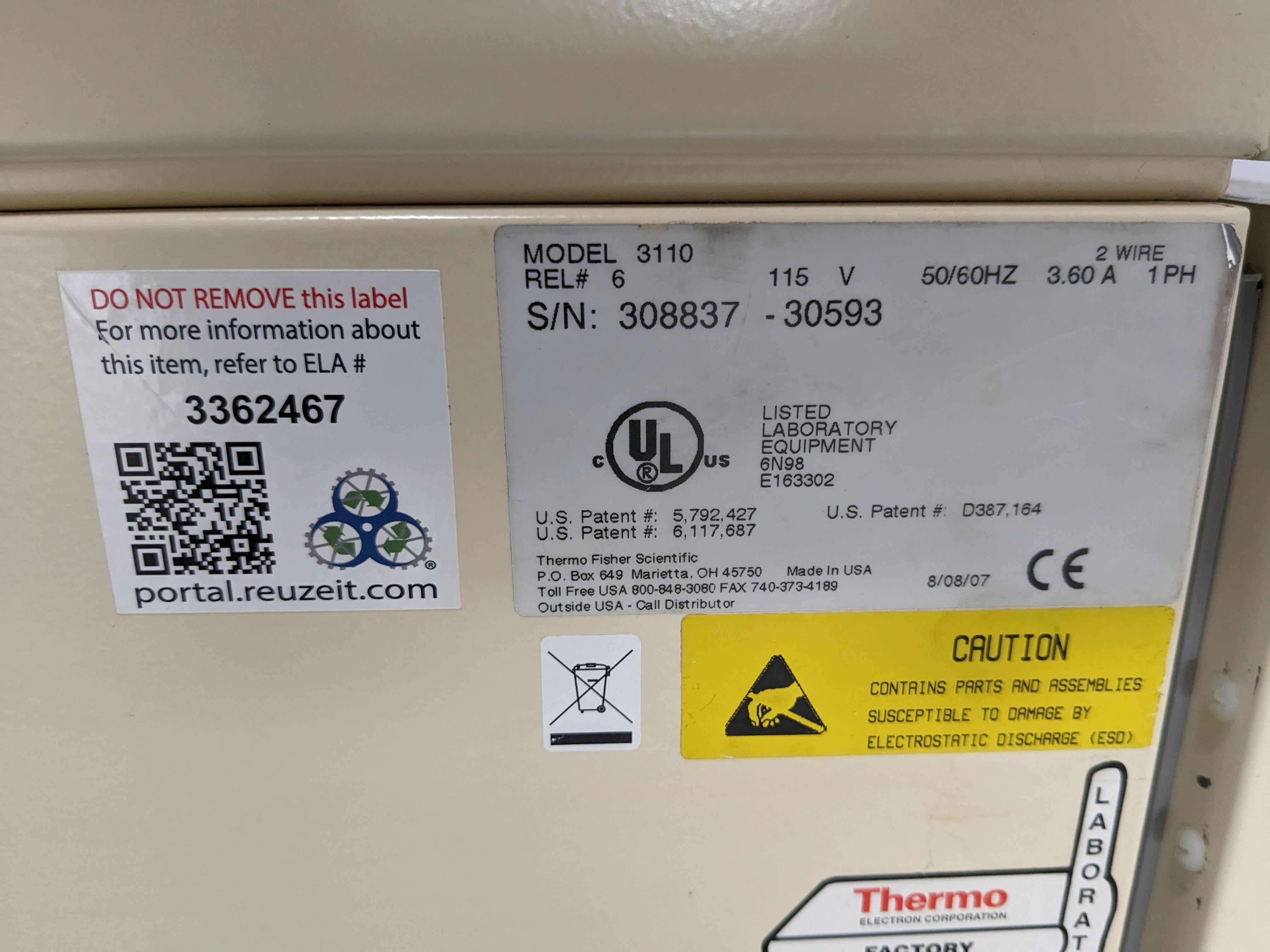 Thermo 3110 CO2 Incubator for Cell Cultures, Precise Temperature Control