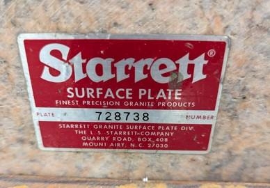 Starrett Granite Surface Plate for Precision Measurements (Good Condition)