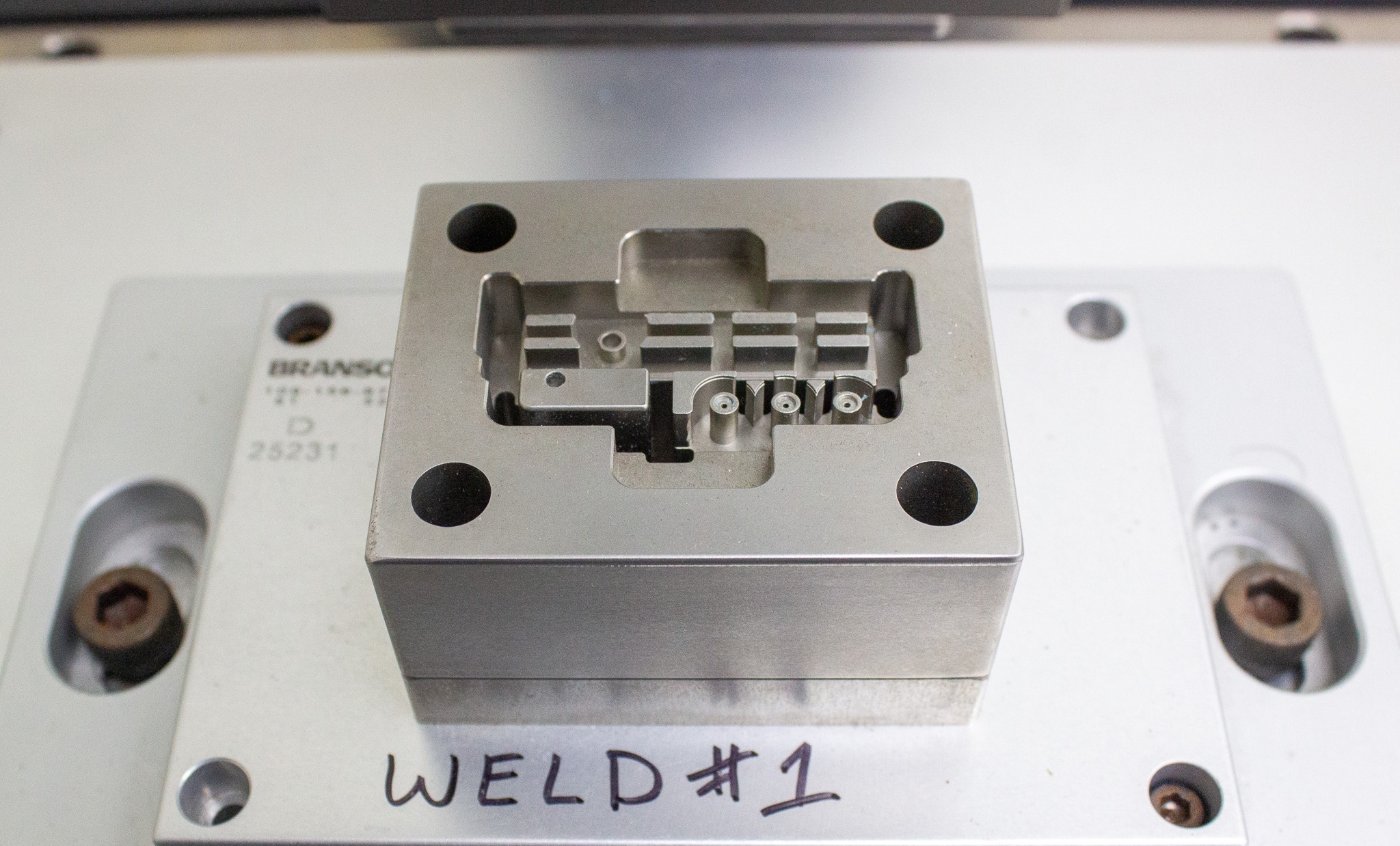 Dukane 340 Press Thruster Ultrasonic Welder Precision Dual Pressure System