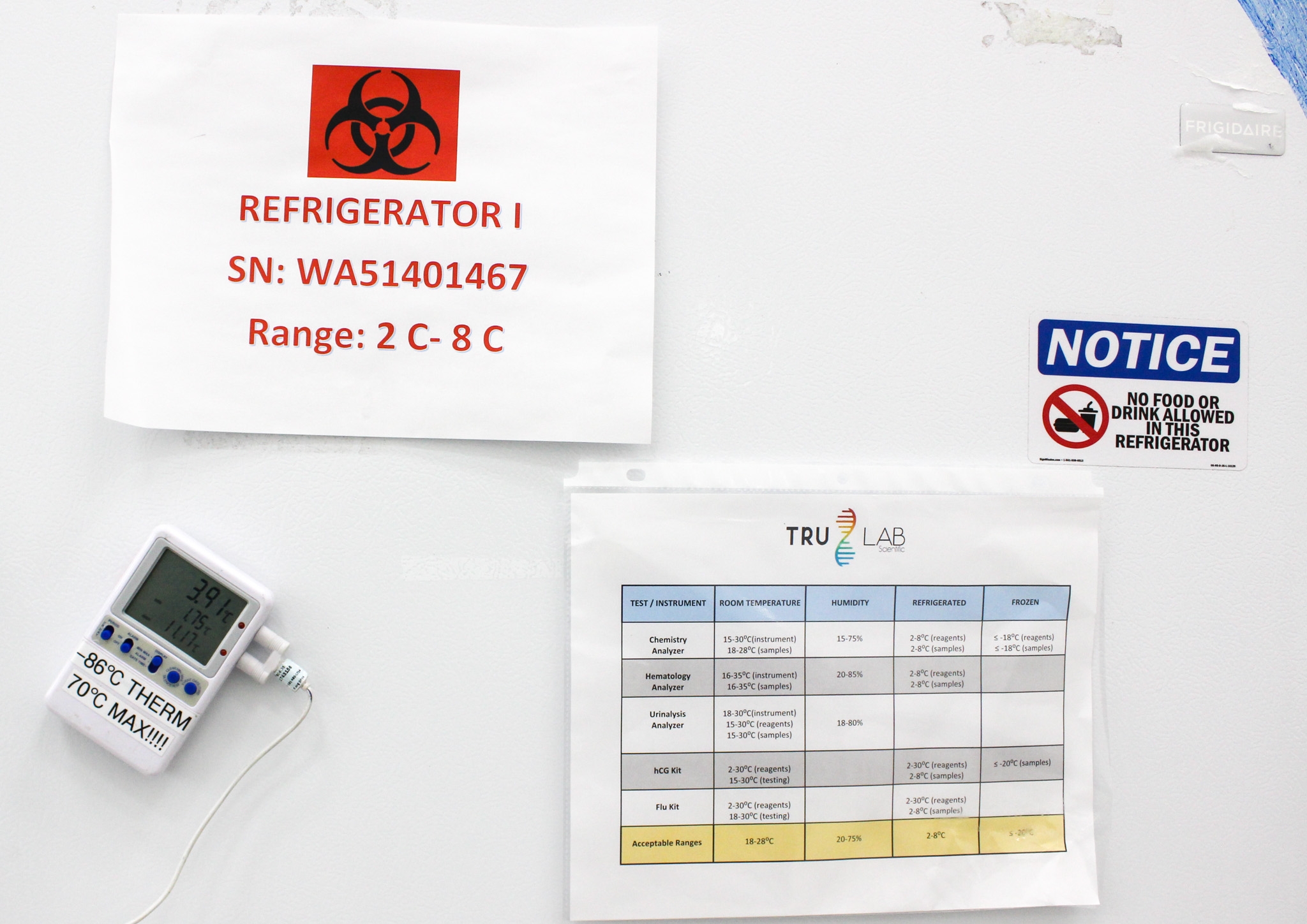 Frigidaire FFRU17B2QWA Lab Refrigerator 17 Cu. Ft. Capacity White