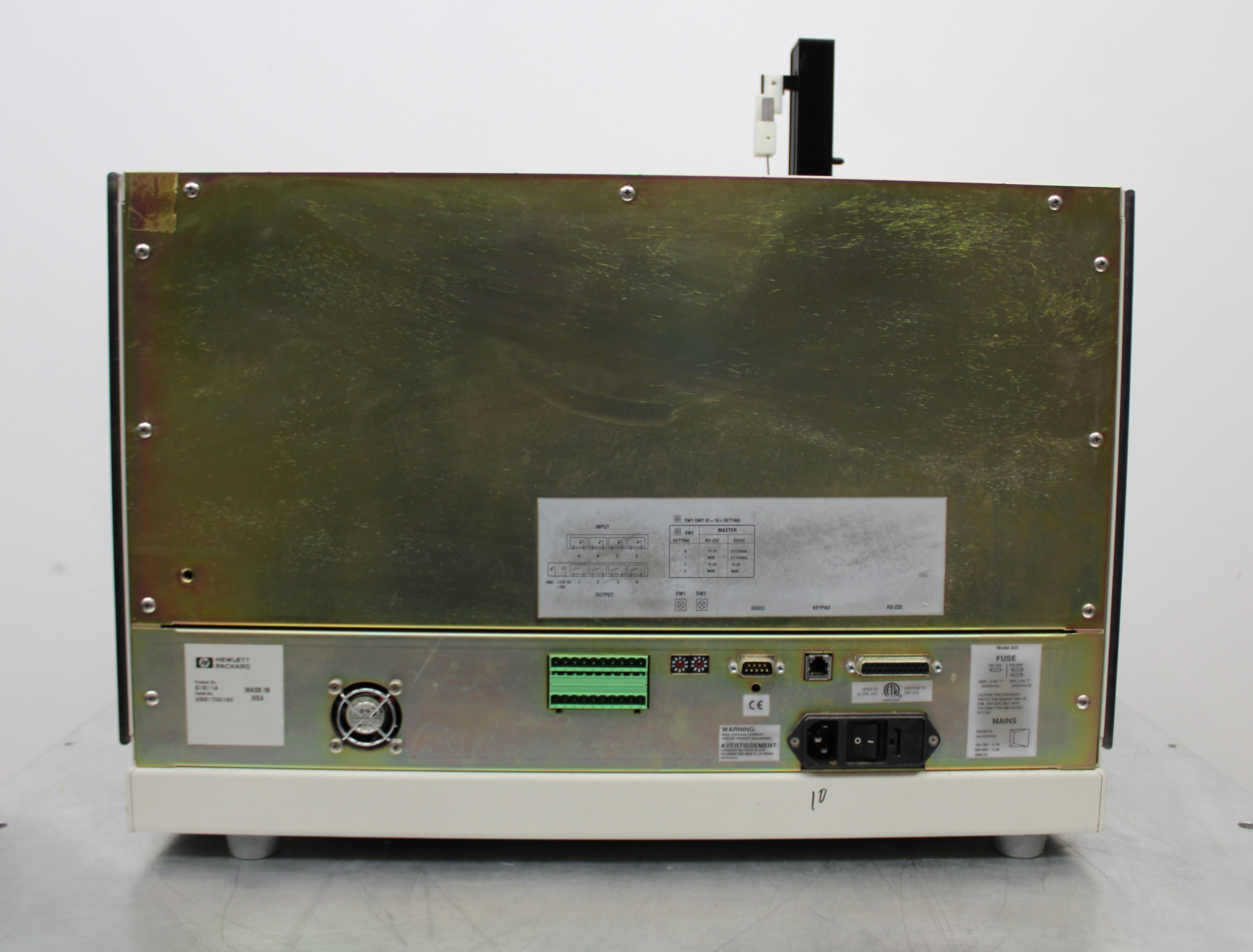 Hewlett Packard G1811A XY Autosampler with Stationary Racks & Tray 240V