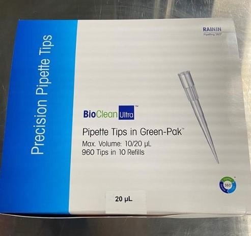 Rainin BioClean Ultra Pipette Tips 20ul Sterilized 960 Tips for LTS System