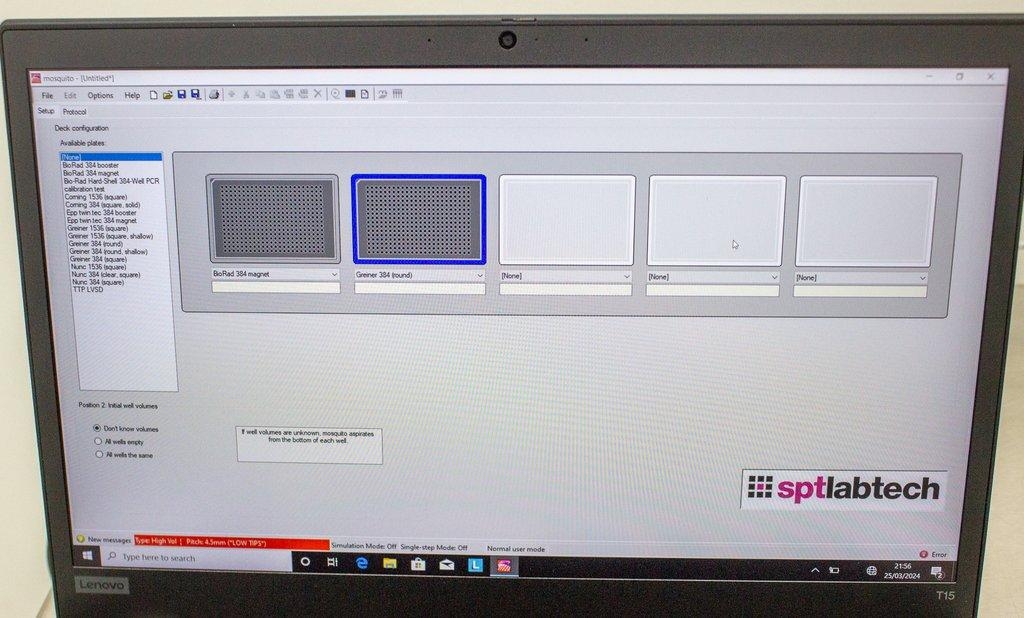 SPT Labtech Mosquito HV Liquid Handler 500nL-5L Includes Laptop