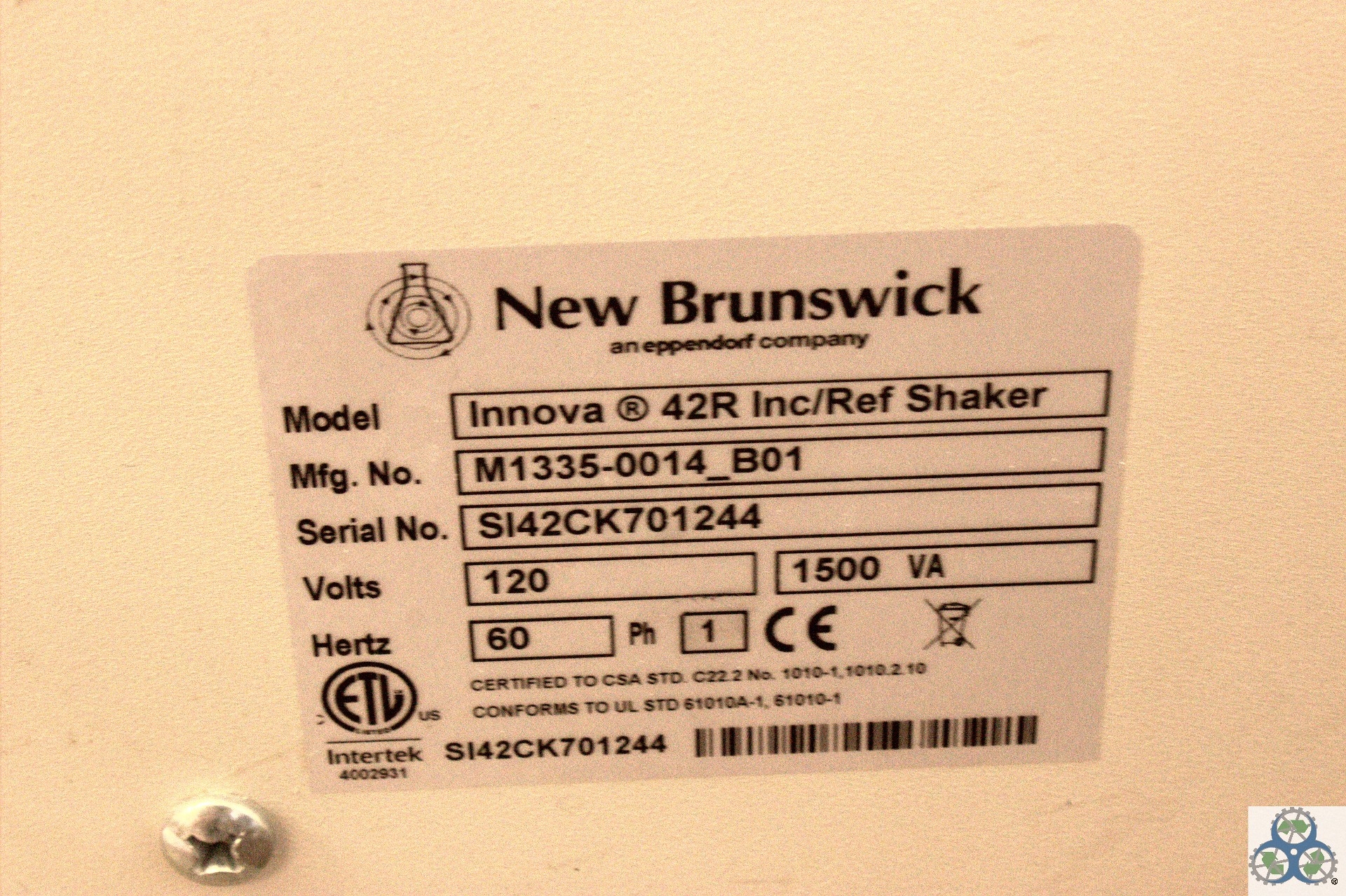 New Brunswick 42R Incubator Shaker 15kg Load 25-400 RPMS Versatile Used