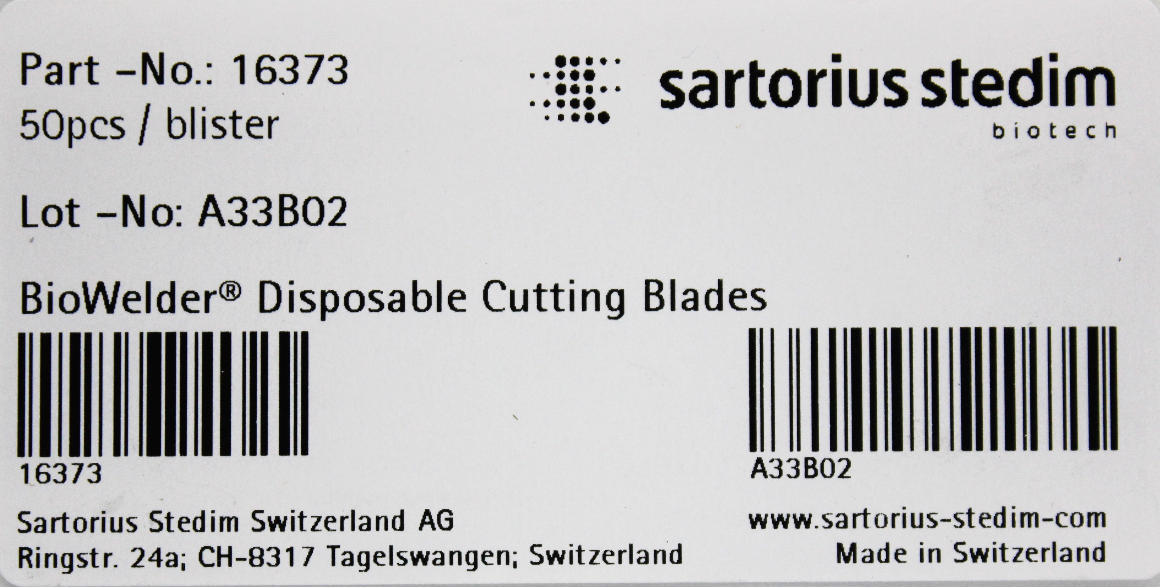 Sartorius BioWelder Stainless Blades 298 Cases Tubing Welding Pack 50pcs