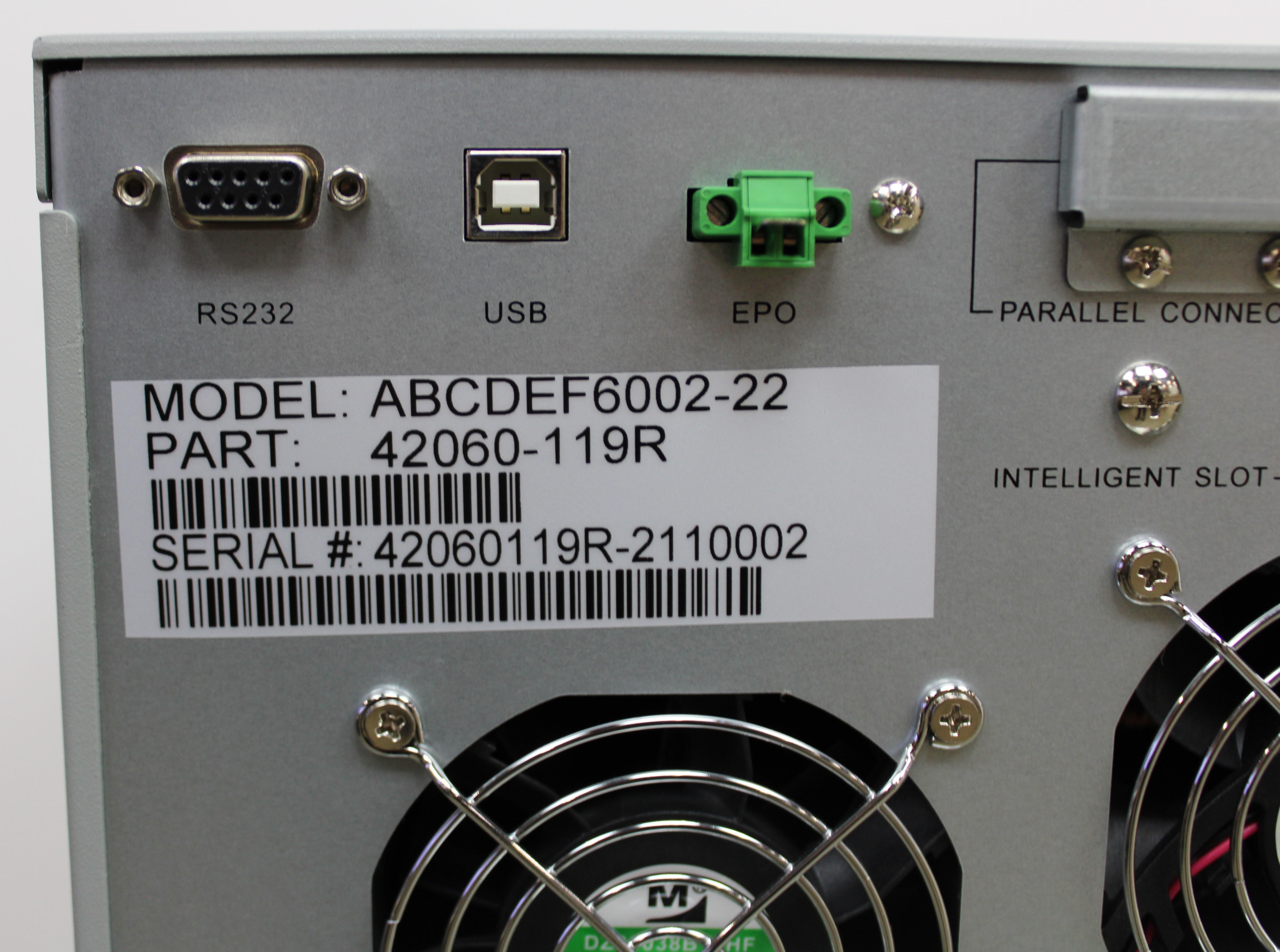 Powervar Security Plus II UPS 6kVA 240V Online Double Conversion 50/60Hz