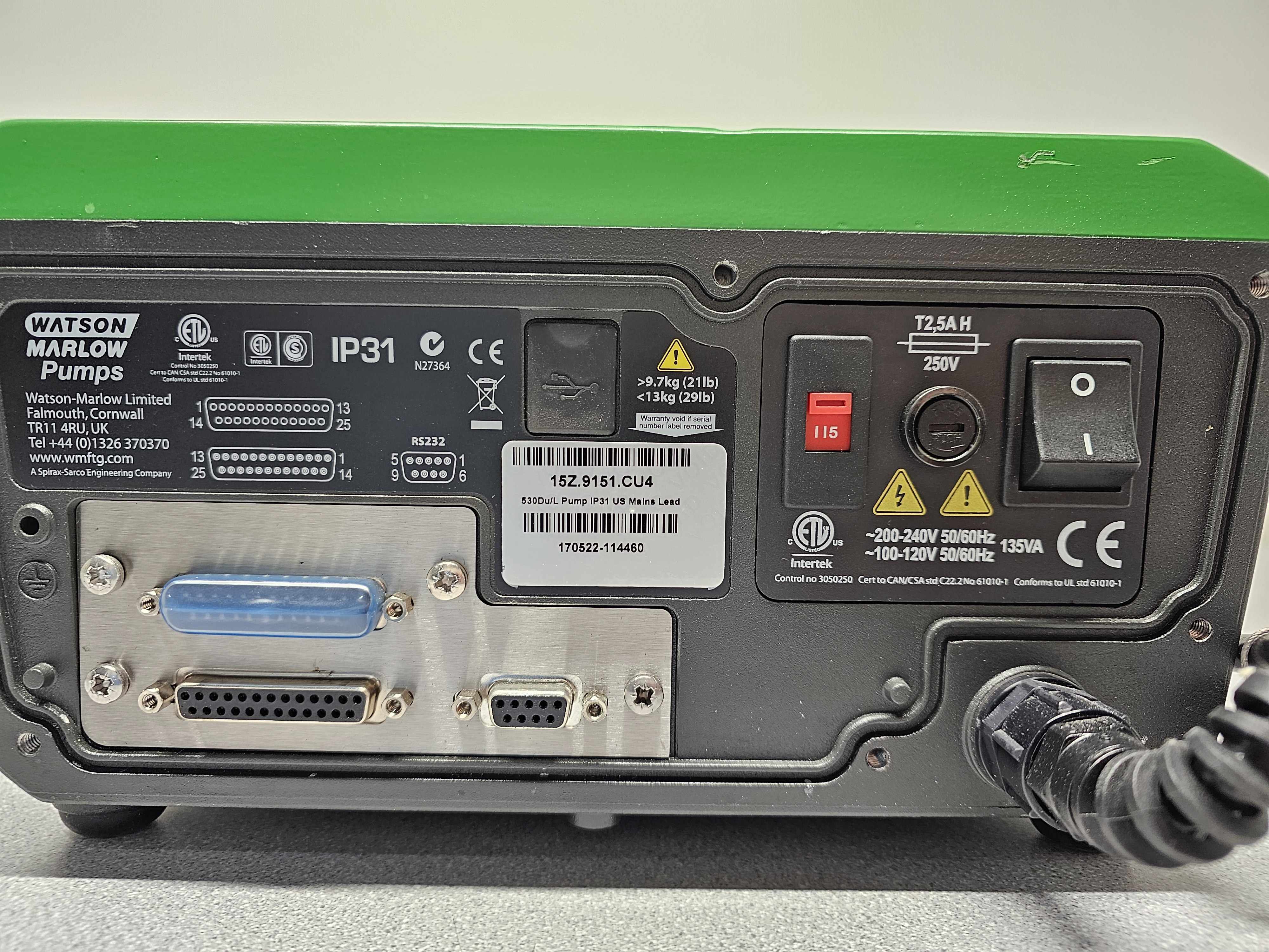 Watson Marlow 530Du Peristaltic Pump High Accuracy 3500ml/min 2200:1 Control