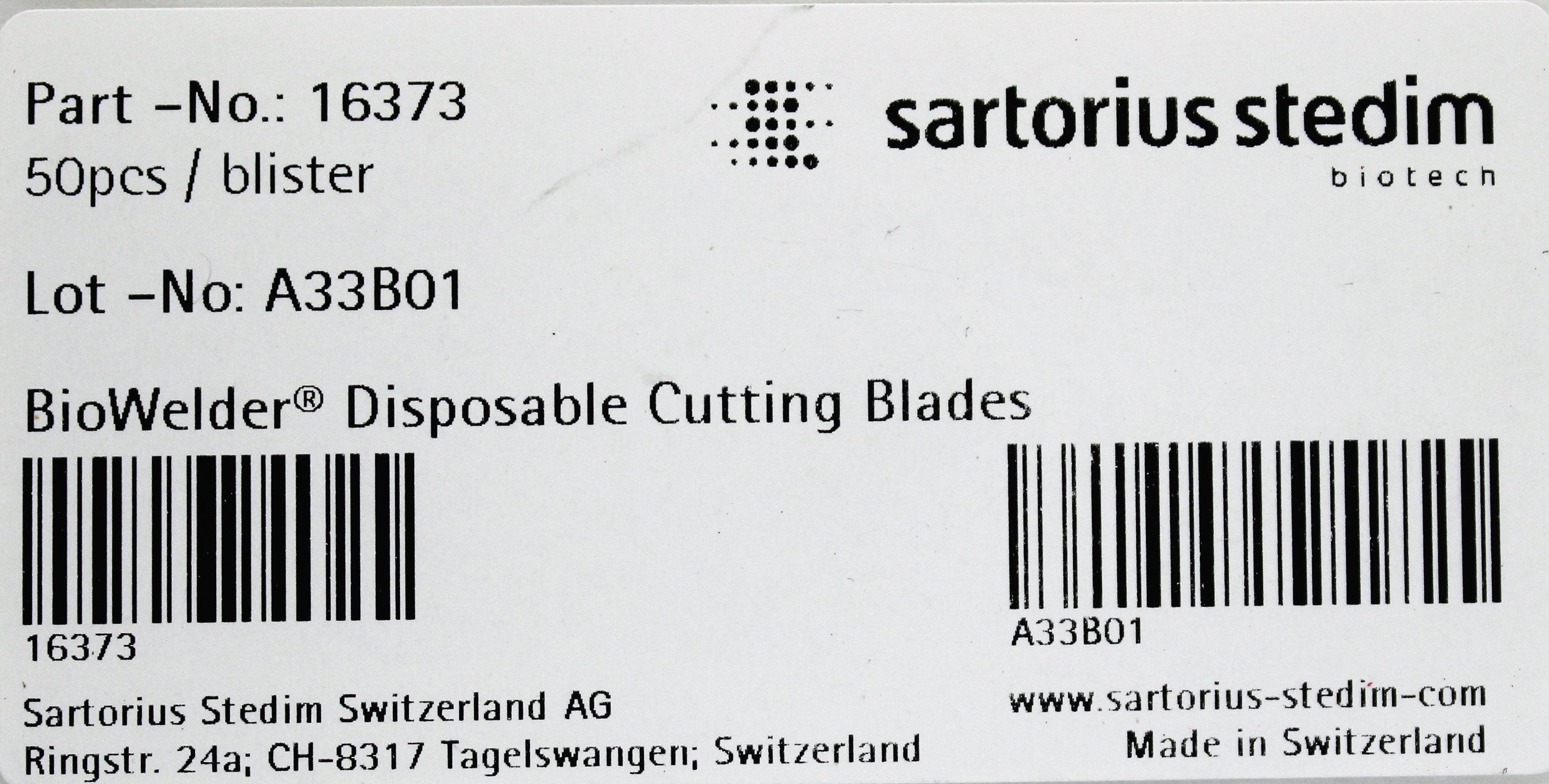 Sartorius BioWelder Stainless Blades 298 Cases Tubing Welding Pack 50pcs