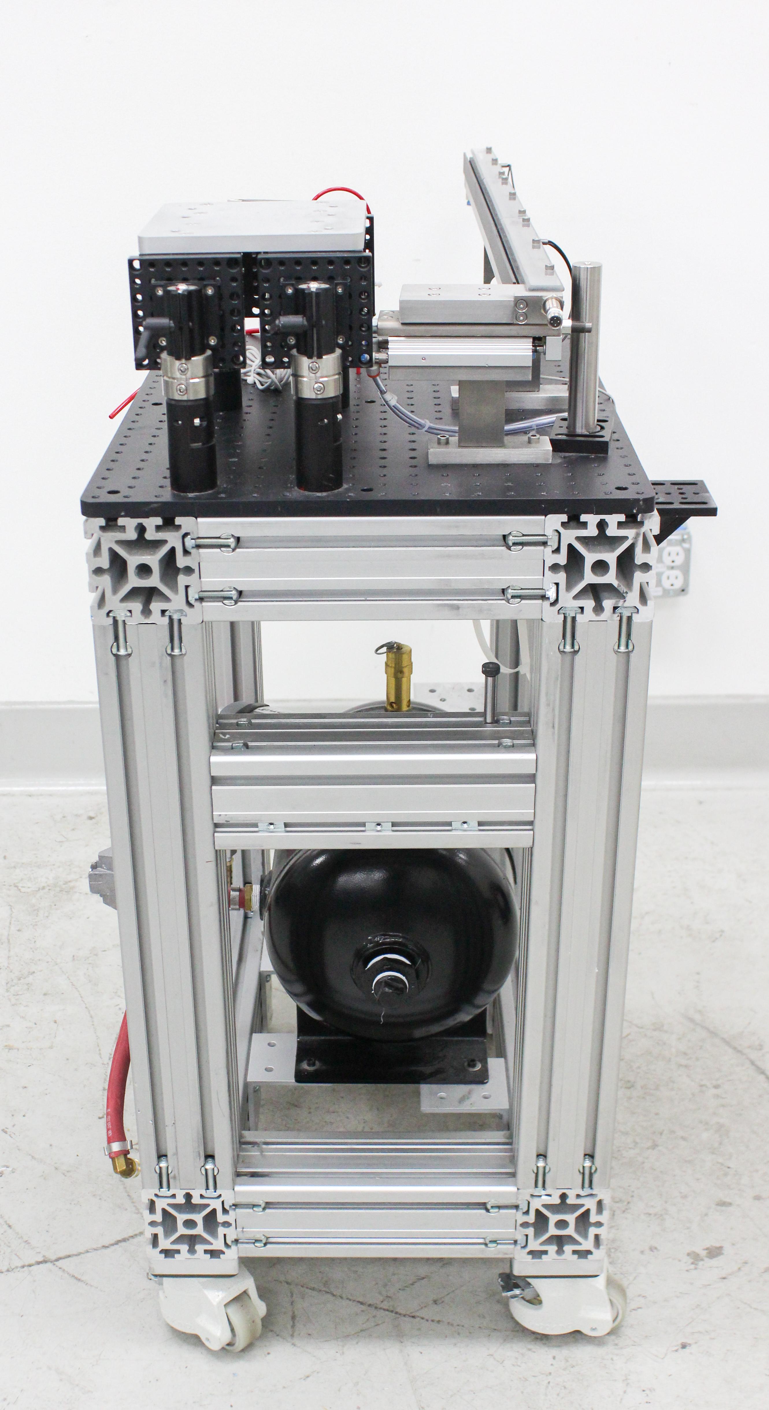 BASE Custom Optical Cart Analytical Accessory with Breadboard on Casters