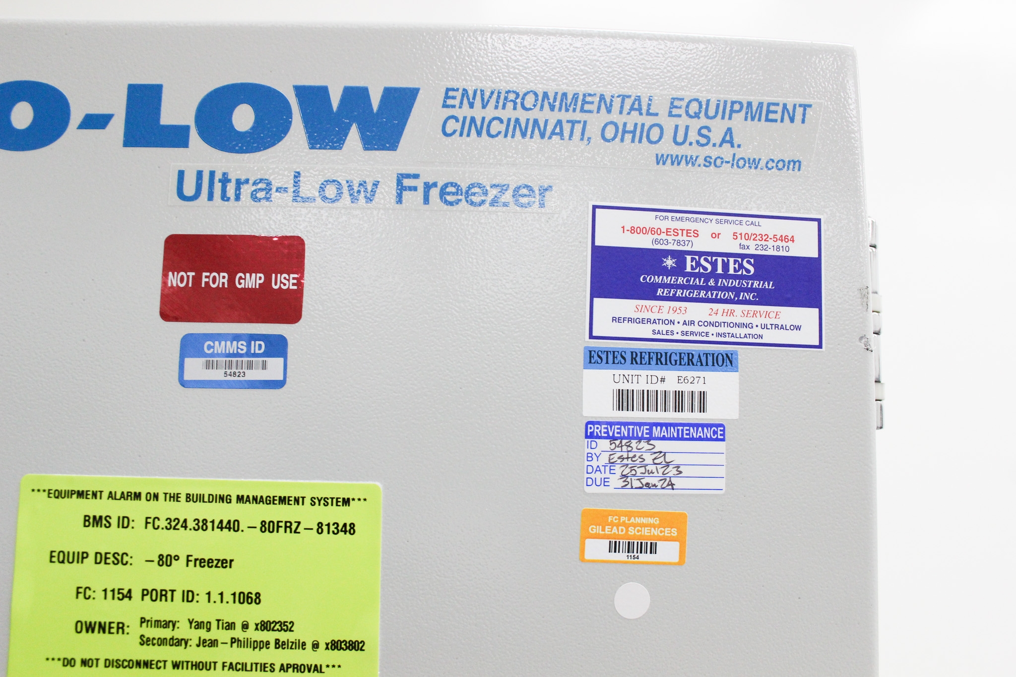 So-Low U80-30 Freezer Ultra Low Temperature -40C to -80C 31 cu ft