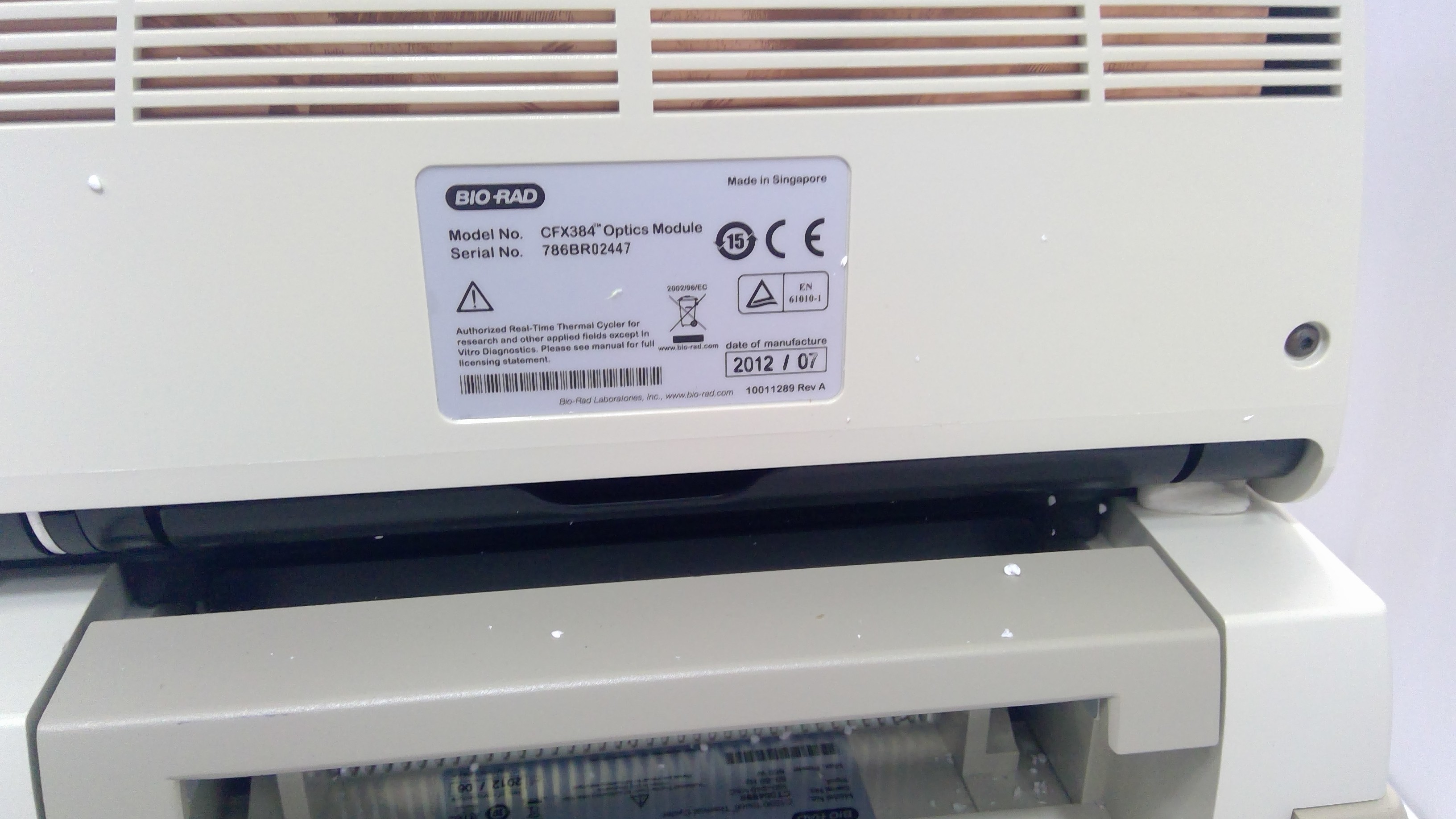 Bio Rad C1000 with CFX384 Thermal Cycler PCR System 96-Well Fast Module