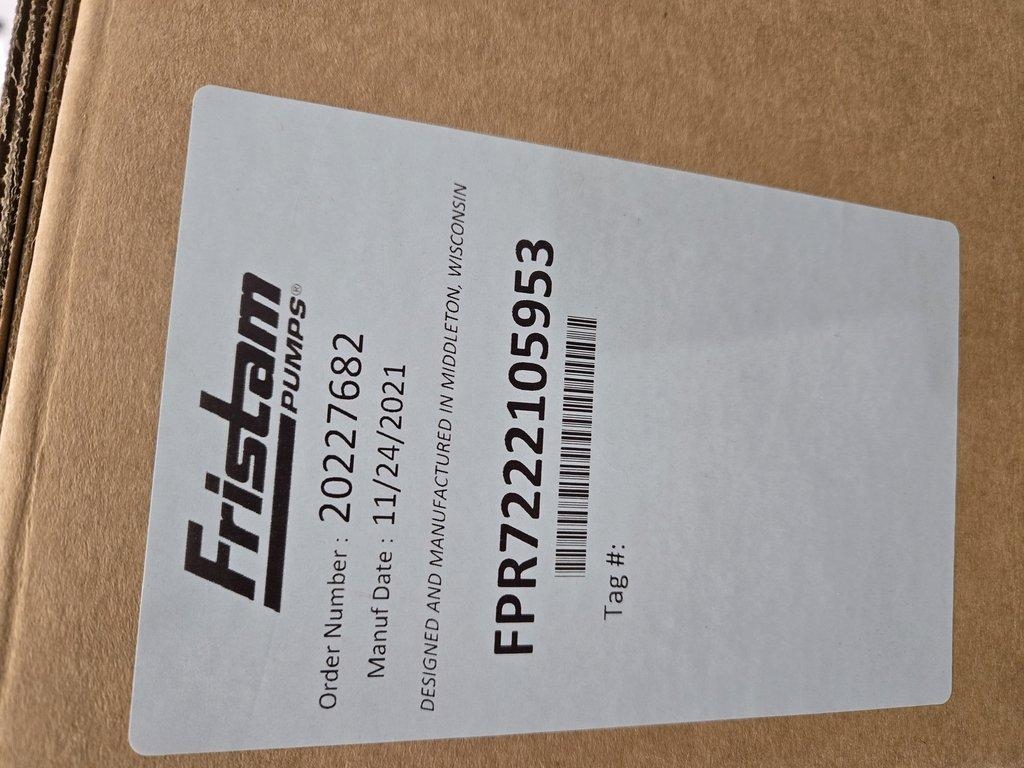 Fristam FZX 2200 Centrifugal Pump - 100 GPM 316 Stainless Steel USA Made