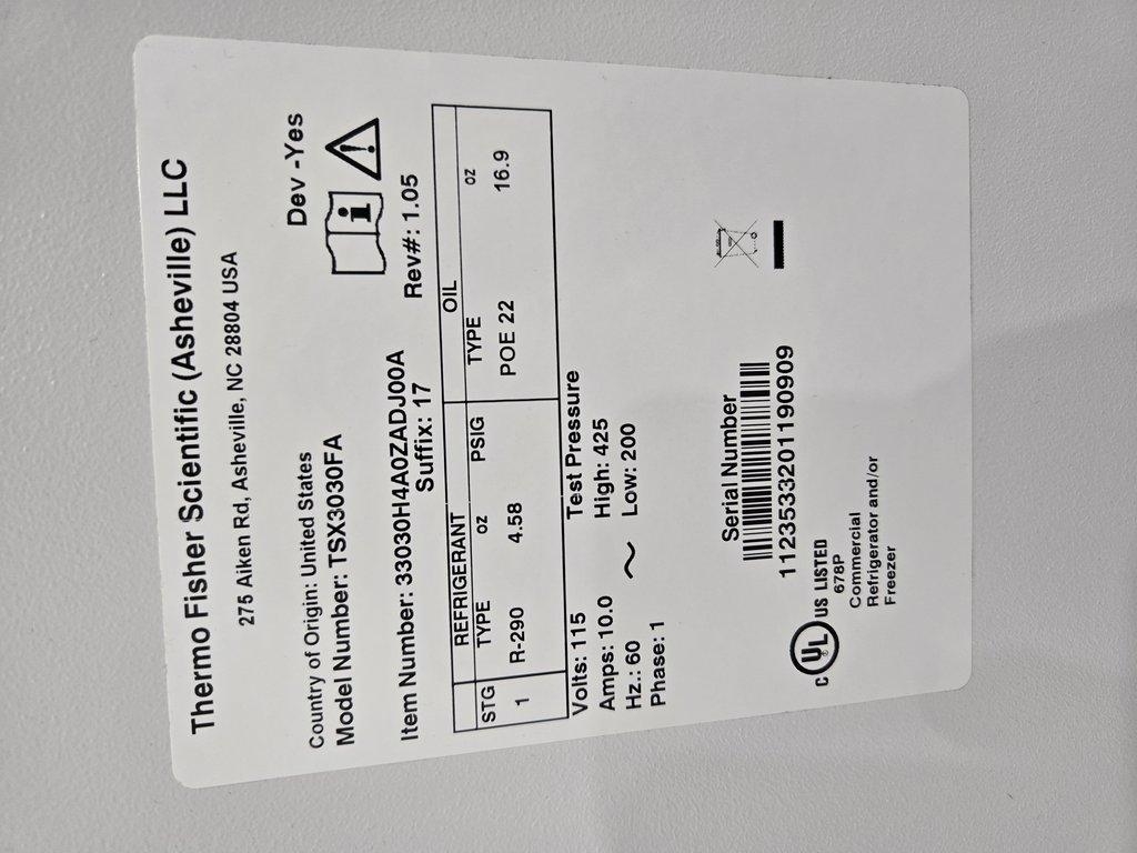 Thermo TSX3030FA Freezer Cold Storage 50% Energy Savings -30C Eco-Friendly