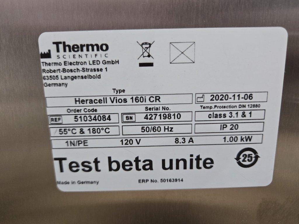 Thermo Heracell Vios 160i CO2 Incubator 165L VG Functional Tested