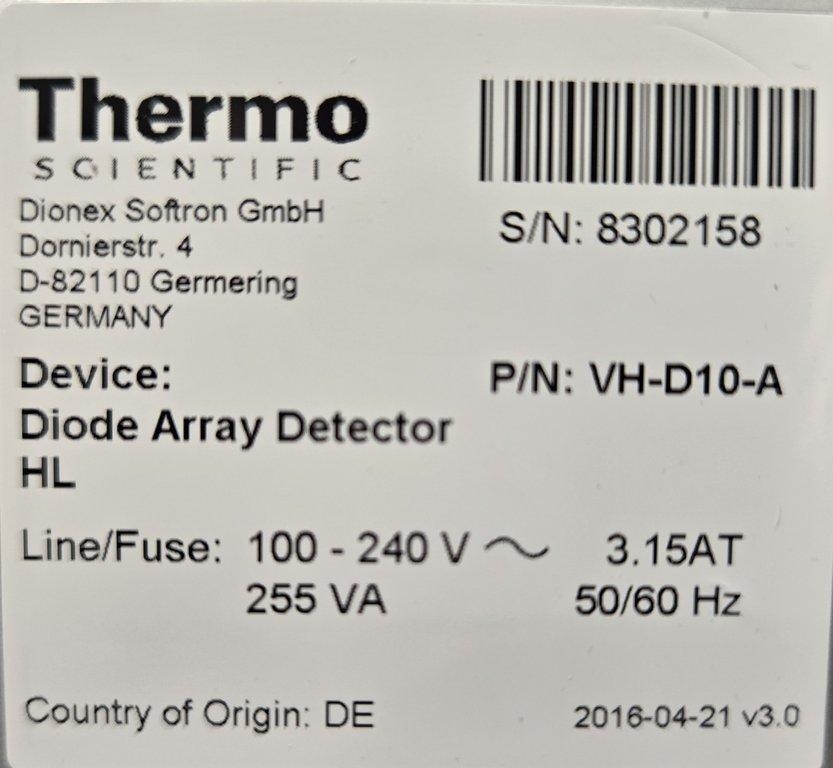 Thermo Vanquish UHPLC System HPLC Includes Pump & Detector Germany 2016