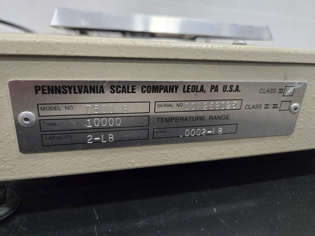 Pennsylvania Scale Co 7500S Table-Top Lab Scale for Accurate Weighing