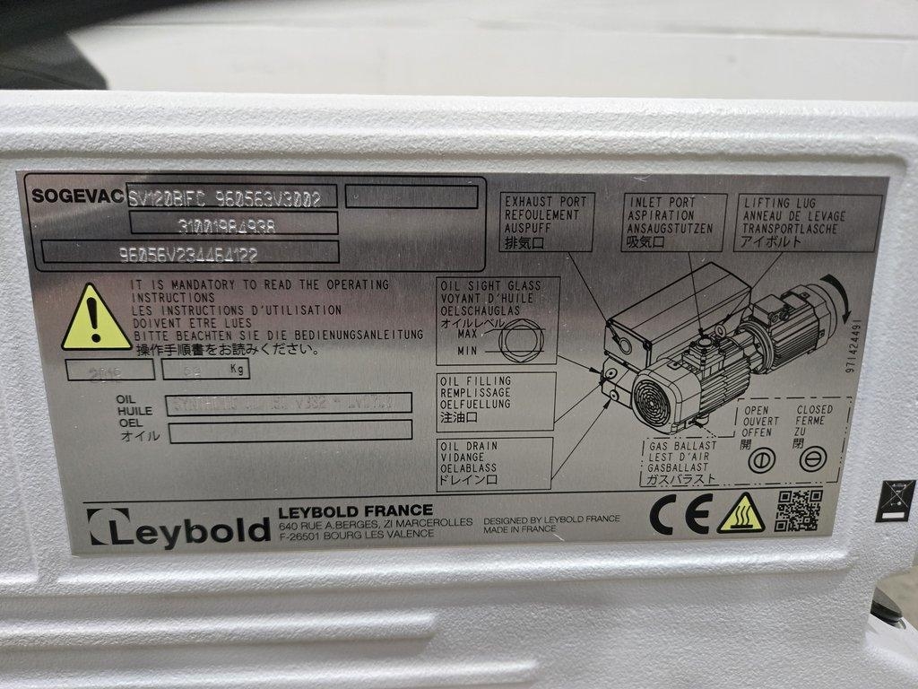 Leybold Sogevac SV120BIFC Vacuum Pump Industrial 200-240V High Capacity