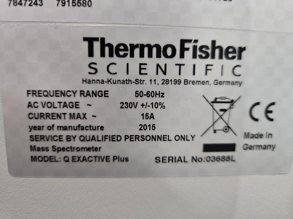 Thermo Q Exactive Plus Mass Spec System VG Condition 230V 50/60Hz 2015 Model