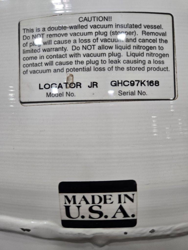 Thermolyne Locator JR Cryo Biological Storage System -80C Dewar Tank