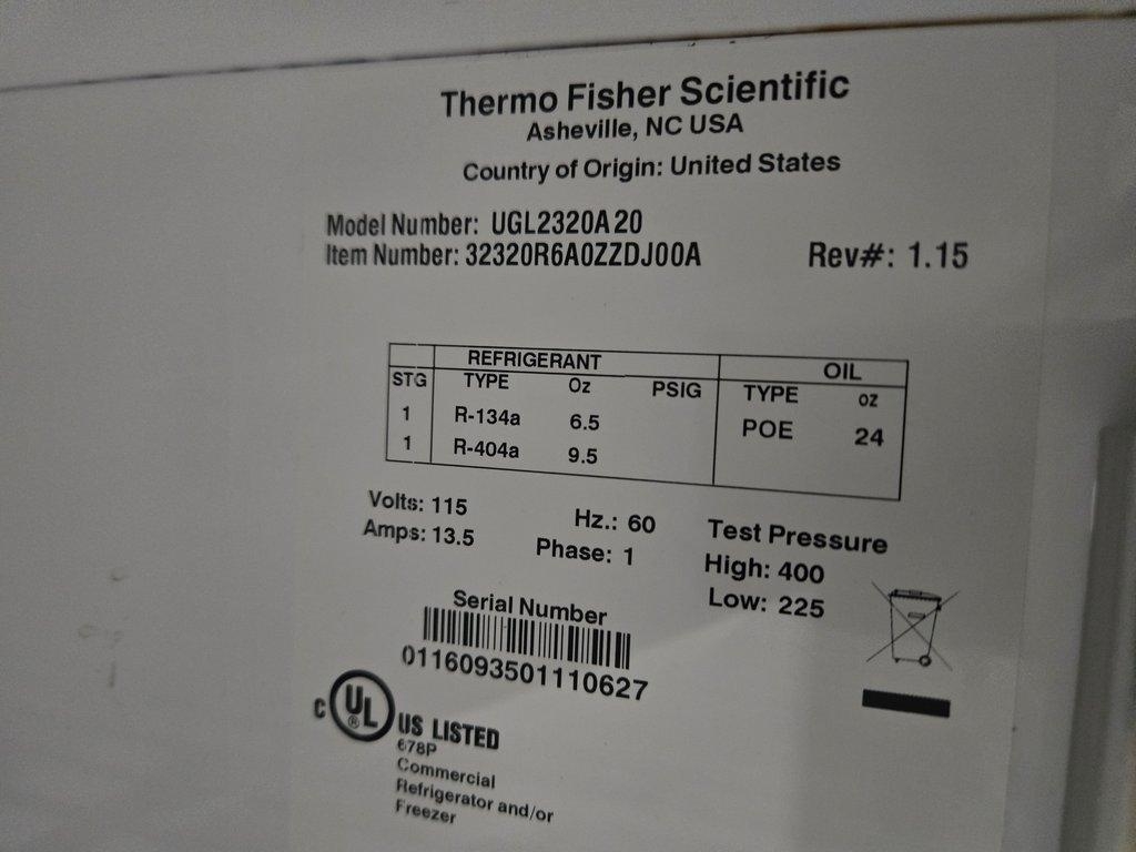 Thermo UGL2320A20 Freezer -20C 23 Cu Ft Industrial Clinical Use