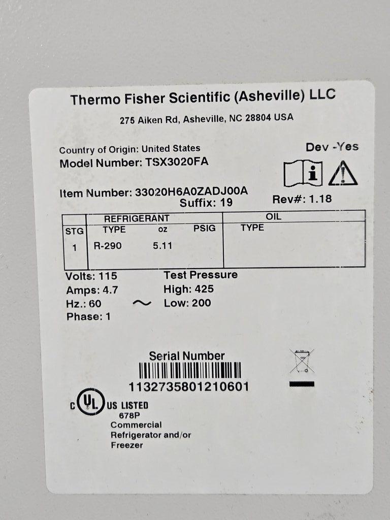 Thermo TSX3020FA Freezer -20 Lab Storage Cooling System Operational