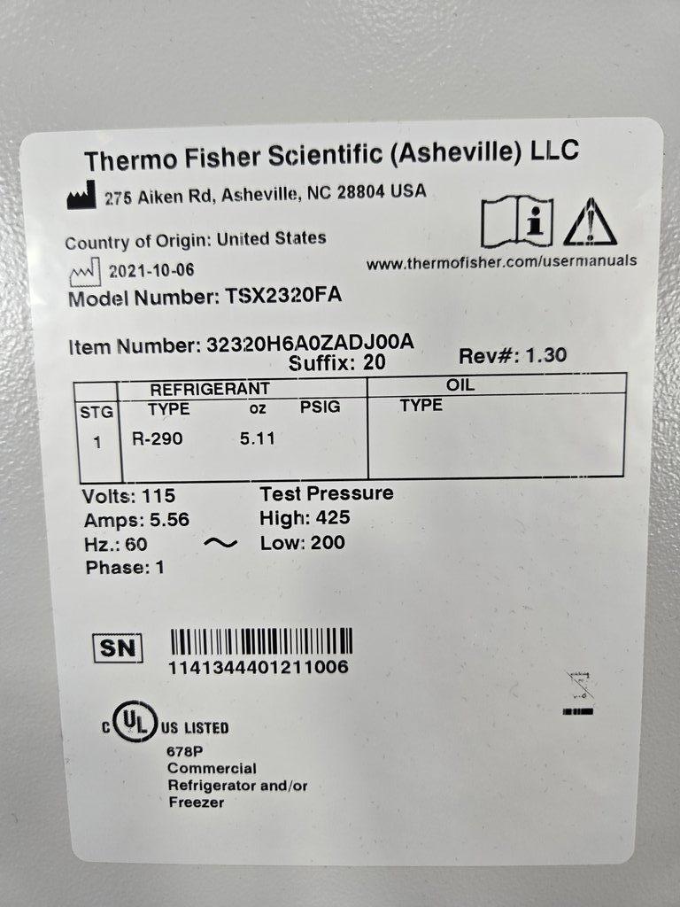 Thermo Scientific TSX2320FA -20C Freezer, Cold Storage, 2021, Tested
